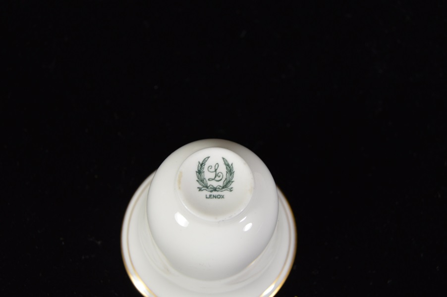 Antique Sterling Silver and Lenox Demitasse Cups and Plates