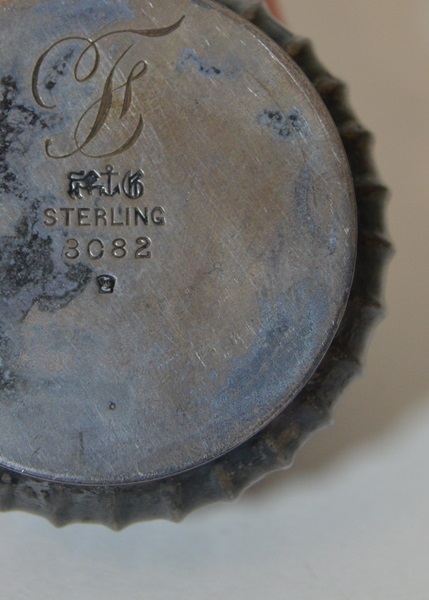 Set of Six Sterling Silver Salt Wells with Sterling Silver Spoons