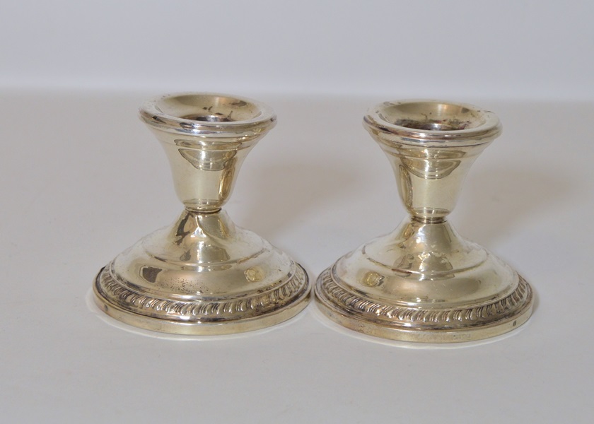 Pair of Sterling Silver Candlsticks