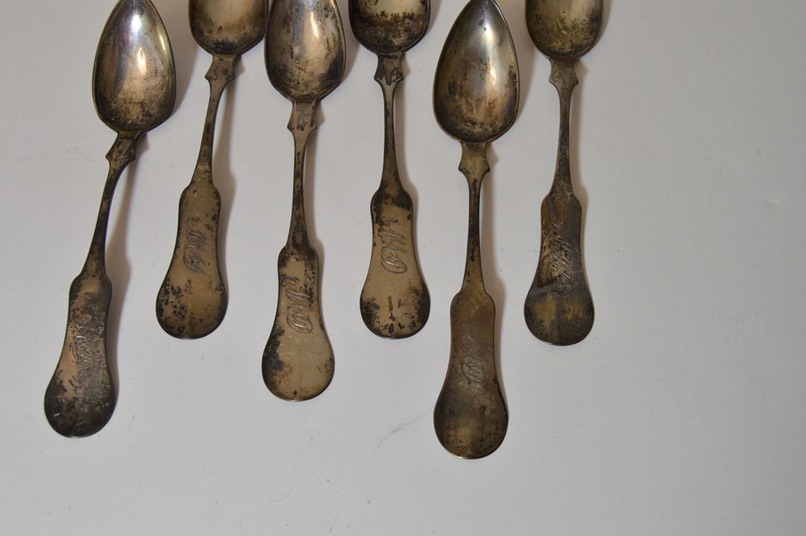 Assortment of Antique Coin Silver Spoons
