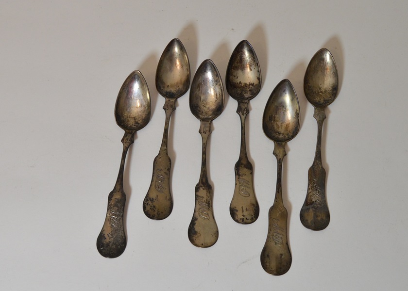 Assortment of Antique Coin Silver Spoons