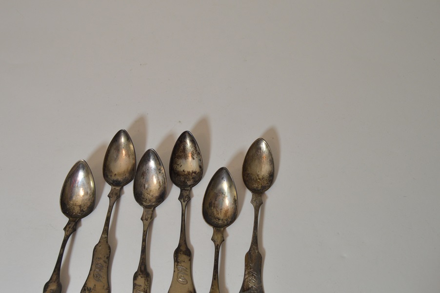 Assortment of Antique Coin Silver Spoons