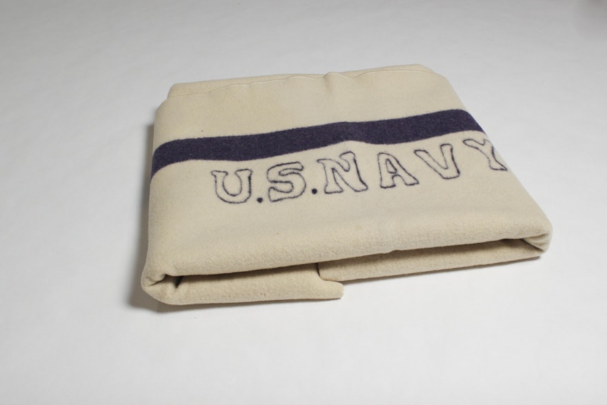 Vintage US Navy Wool Blanket
