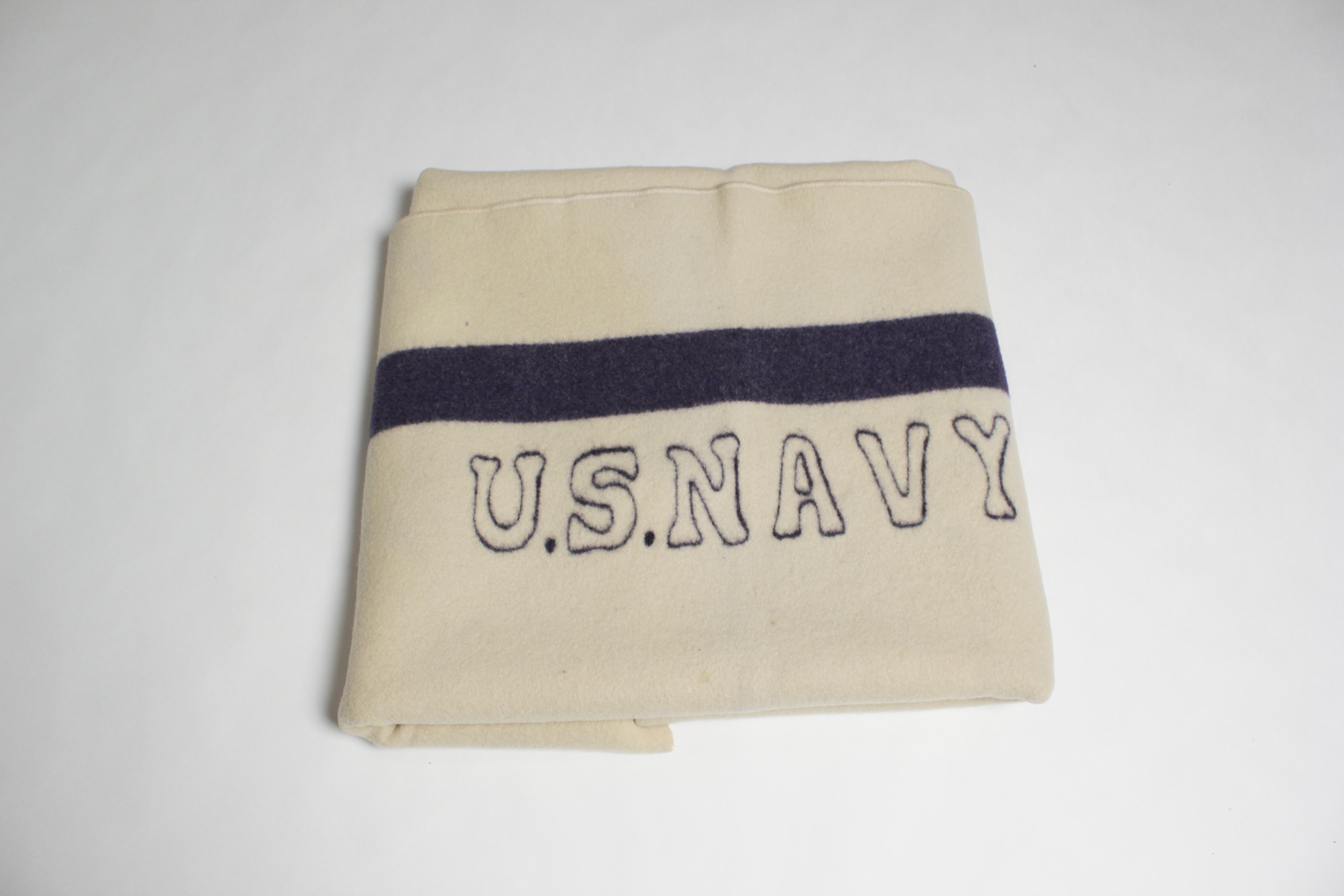 Vintage US Navy Wool Blanket