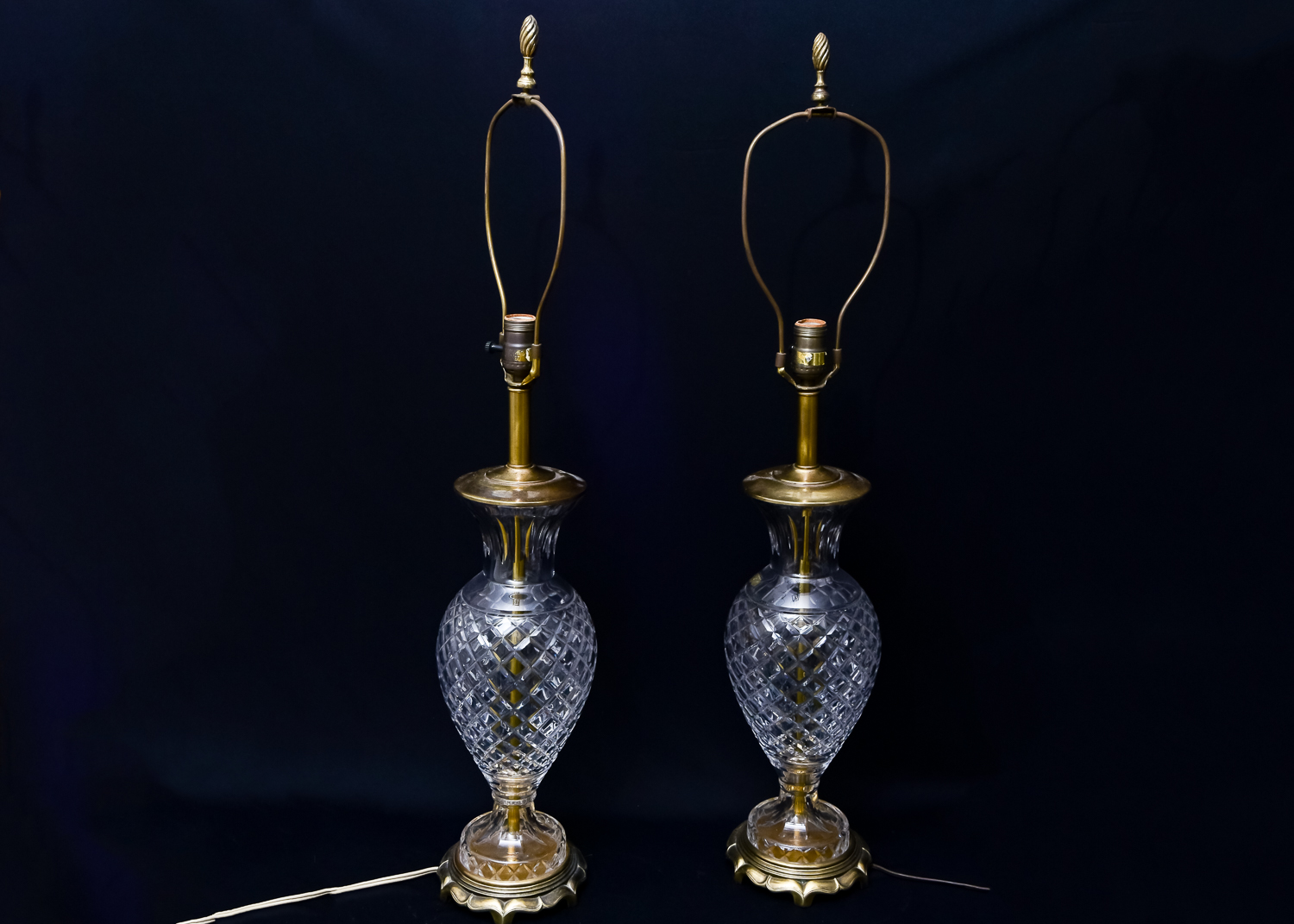 Pair of Glass Table Lamps