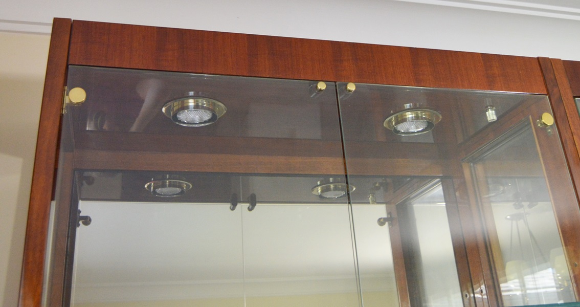 Large Glass Front Lighted Display Cabinet