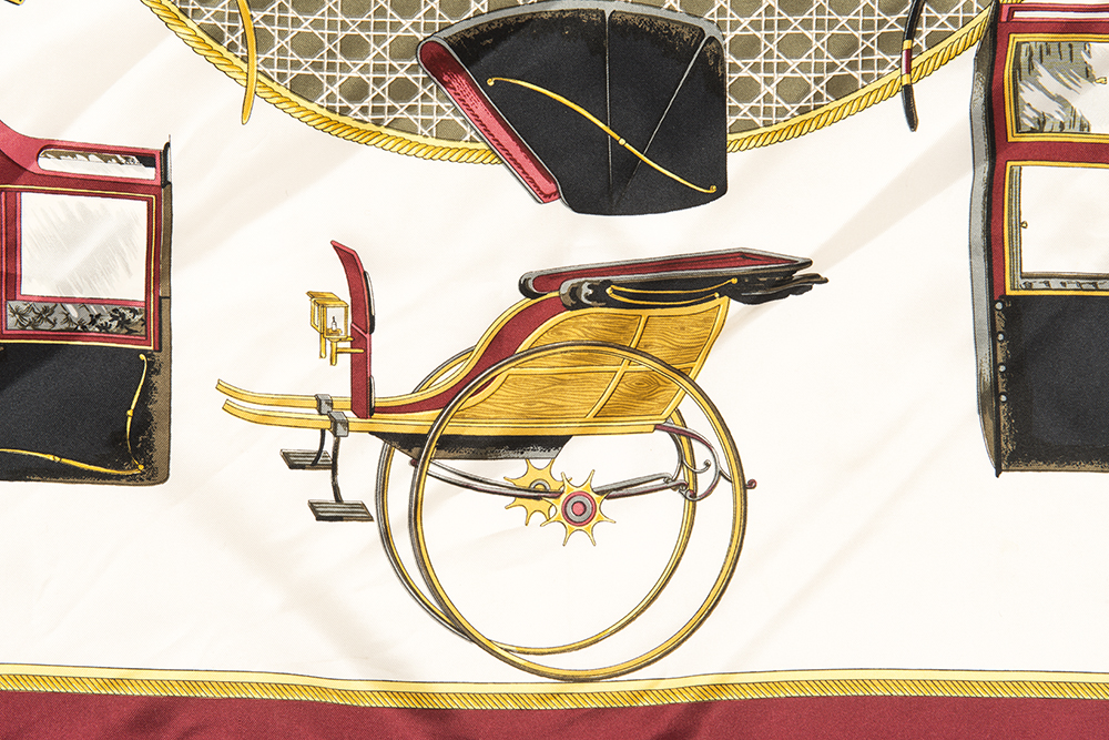 Hermes "Les Voitures de Transformation" Silk Scarf