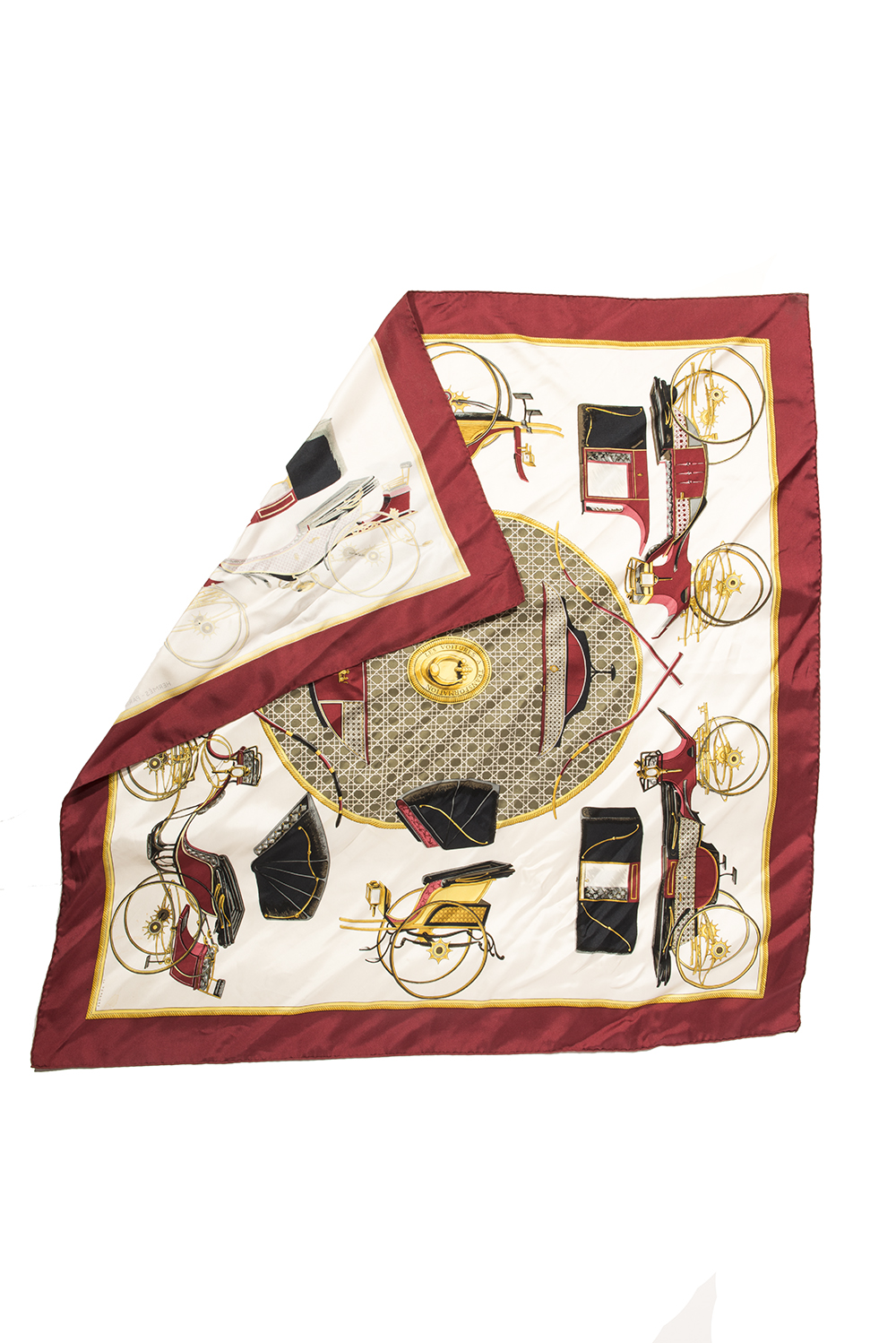 Hermes "Les Voitures de Transformation" Silk Scarf