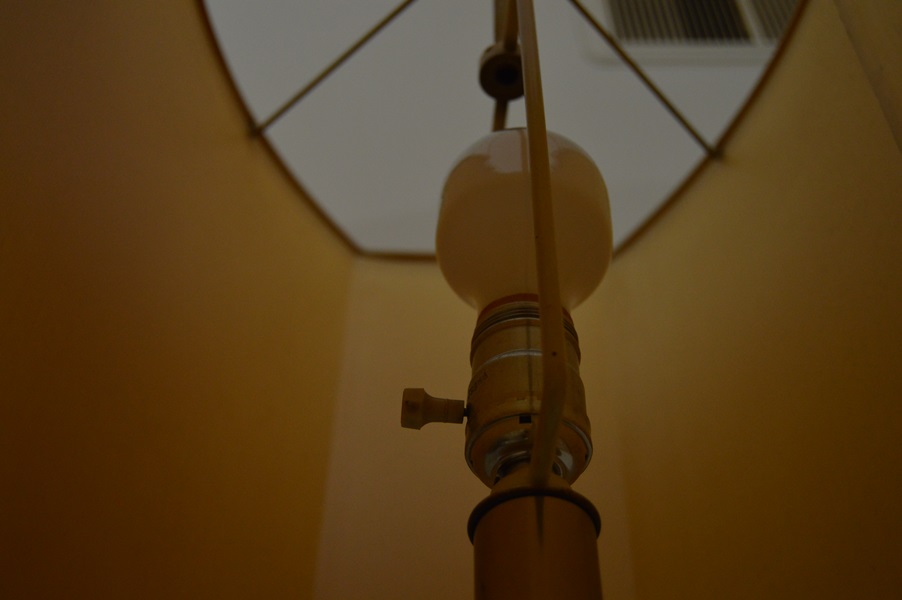 Pair of Mid Century Modern Walnut and Brass Table Lamps