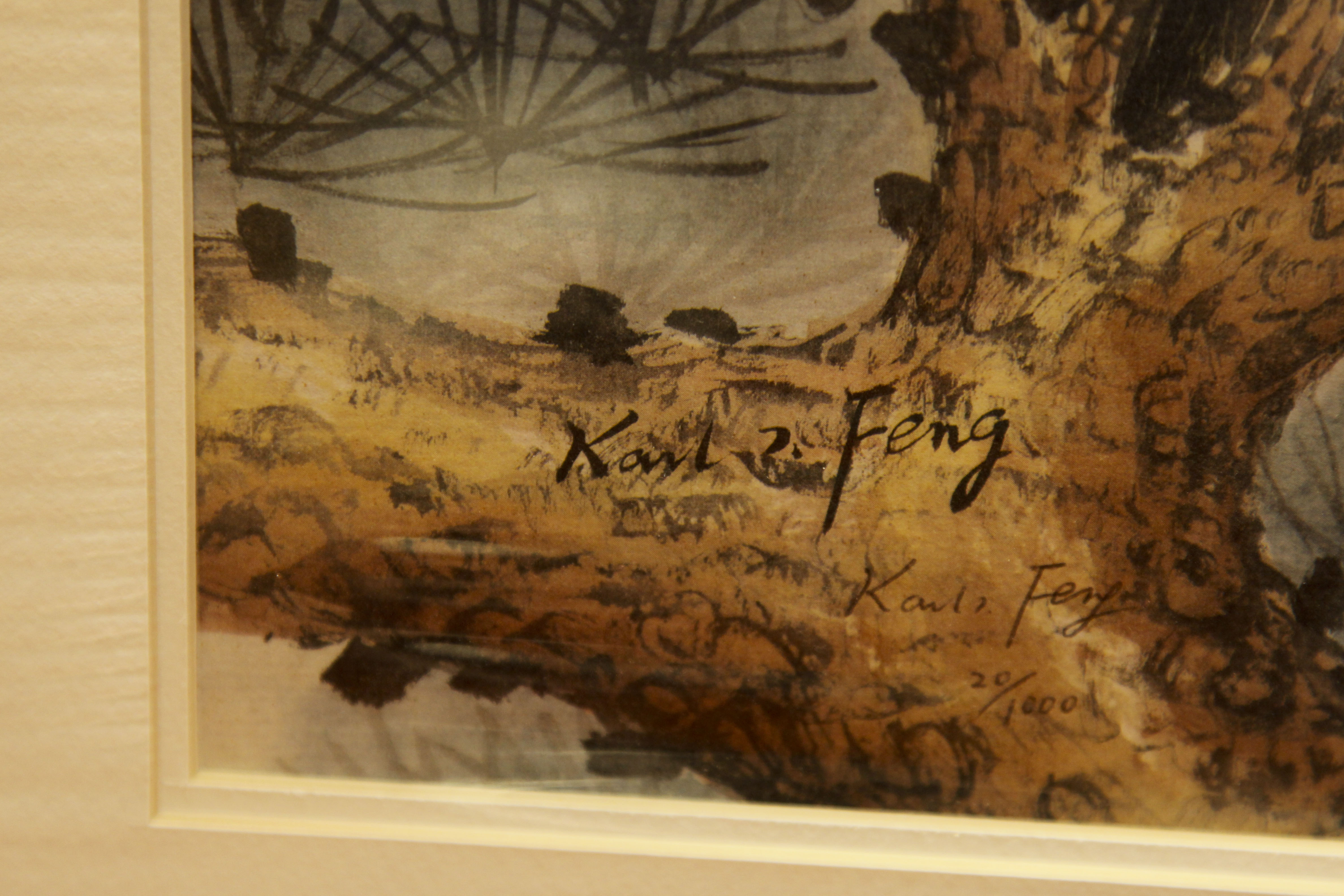 Pair of Signed Owl-Theme Art Prints