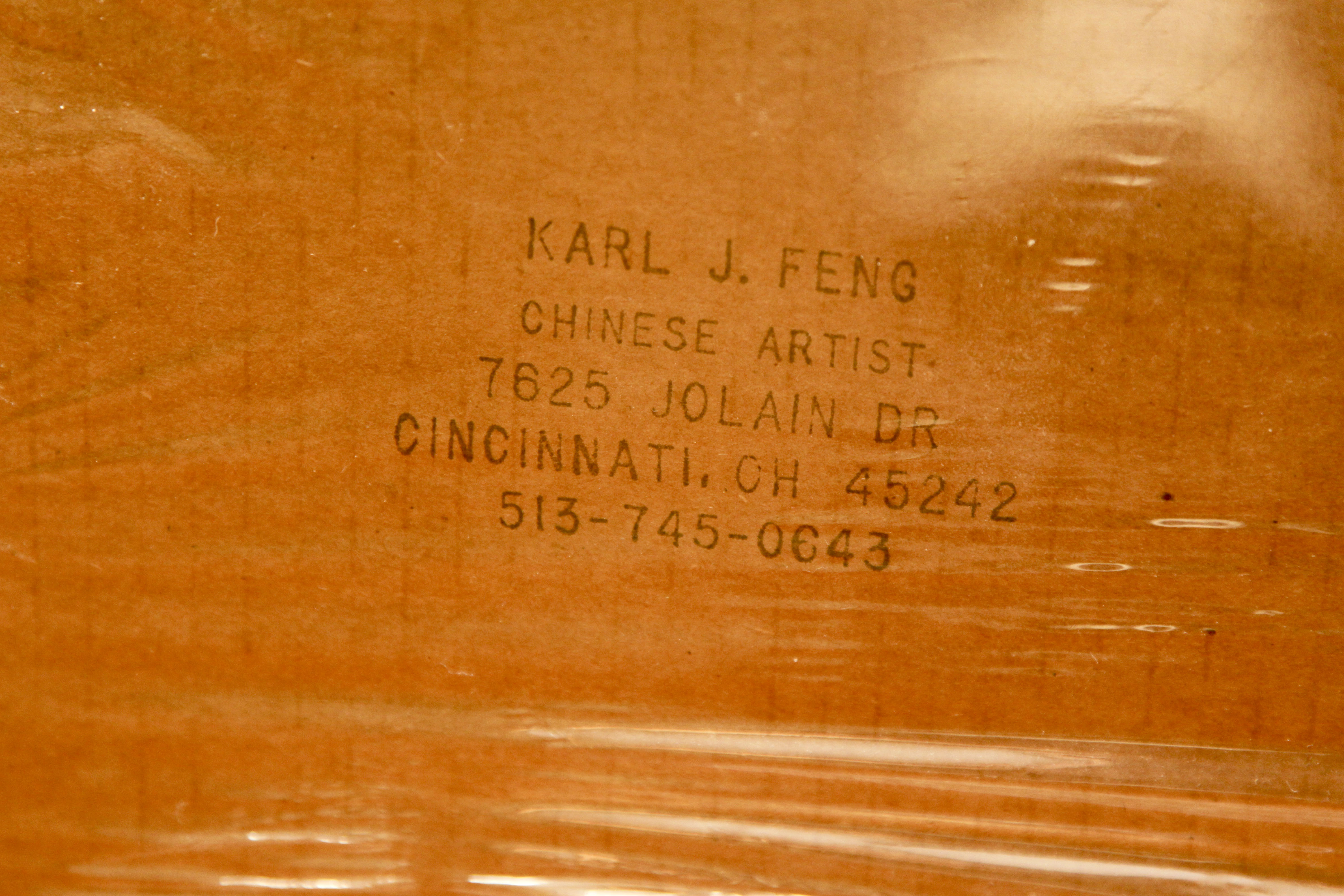 Pair of Signed Owl-Theme Art Prints