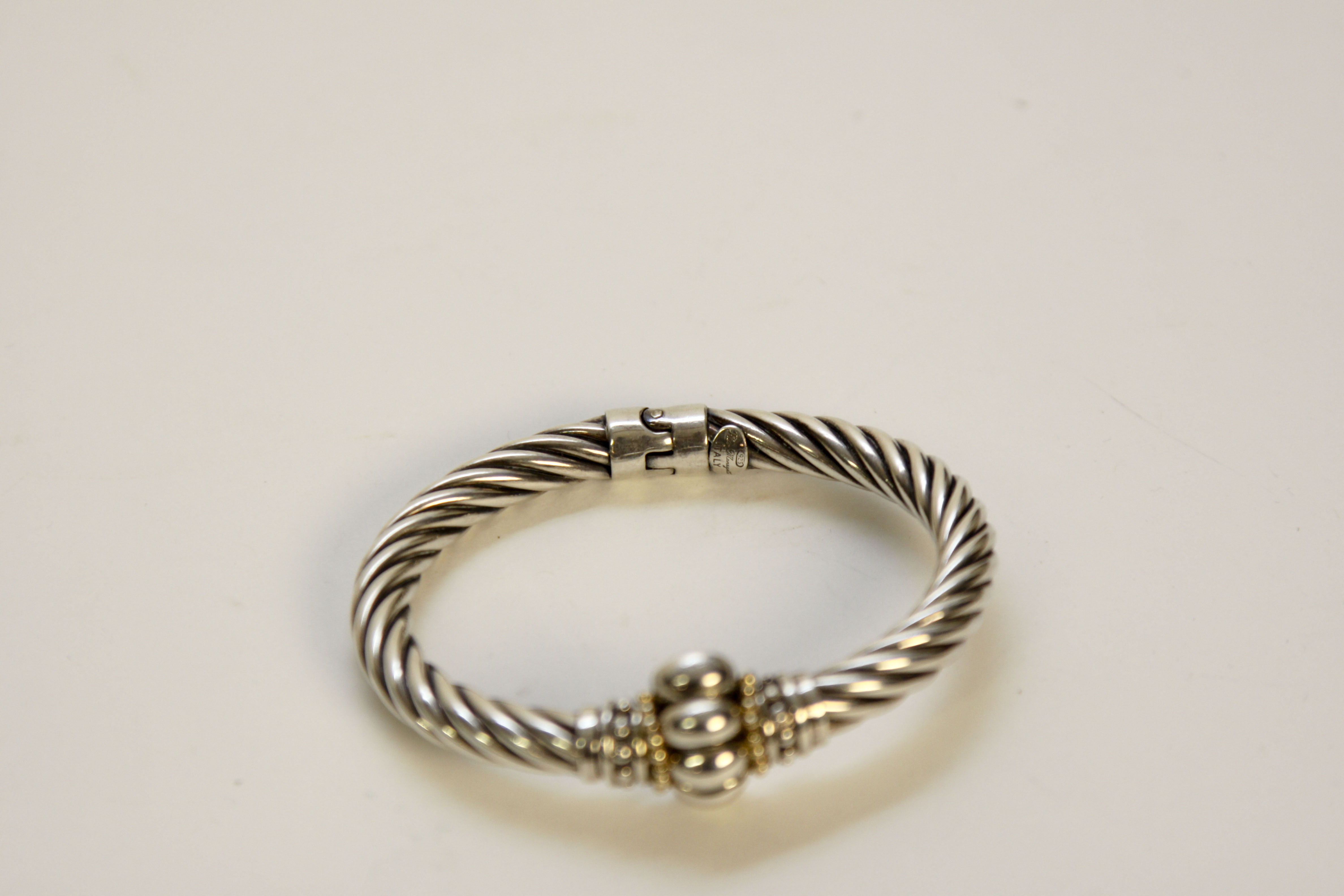 Sterling Silver Hinged Bangle Bracelet