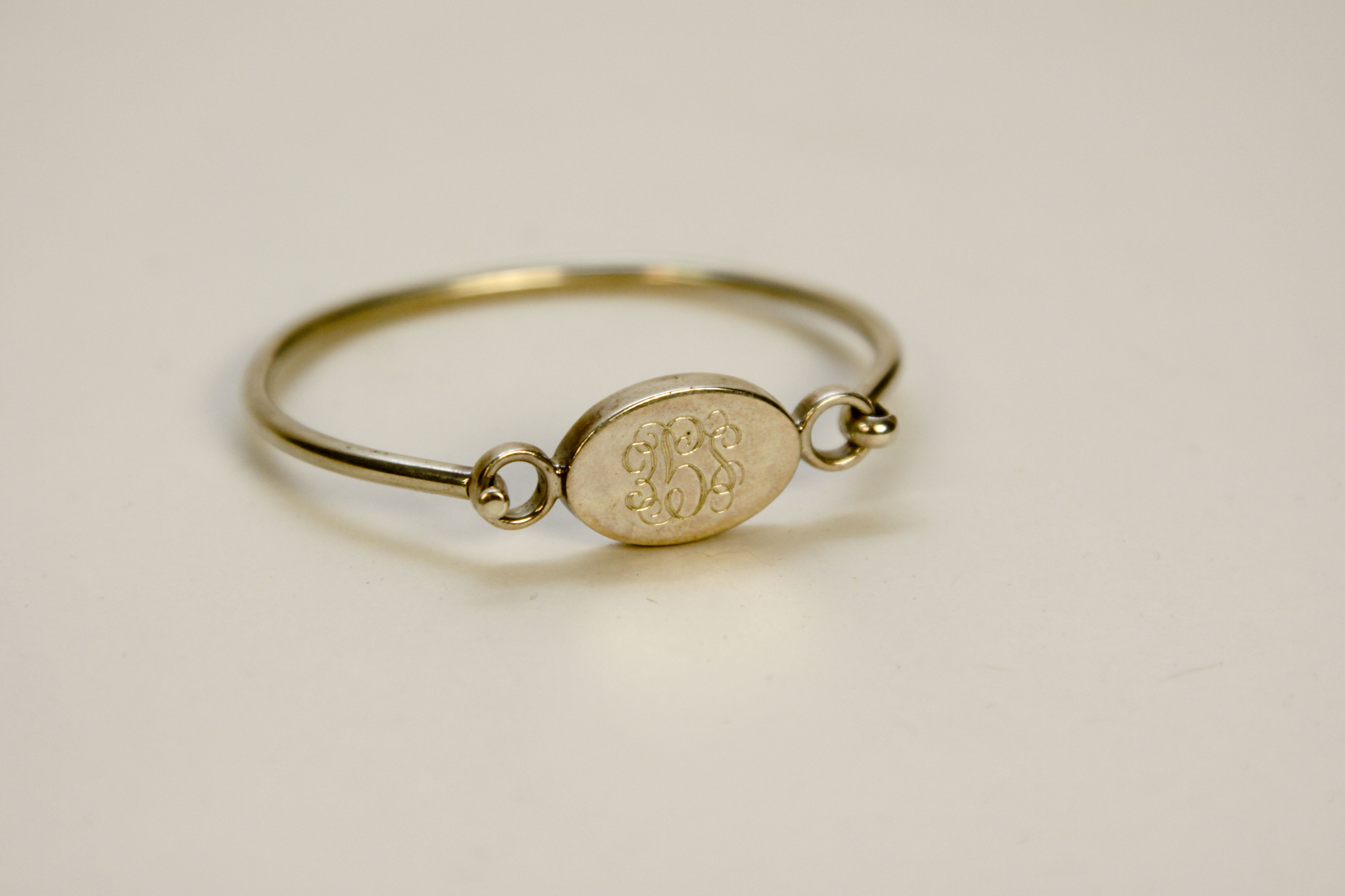 Sterling Silver Choker and Monogram Bracelet 'SGE'