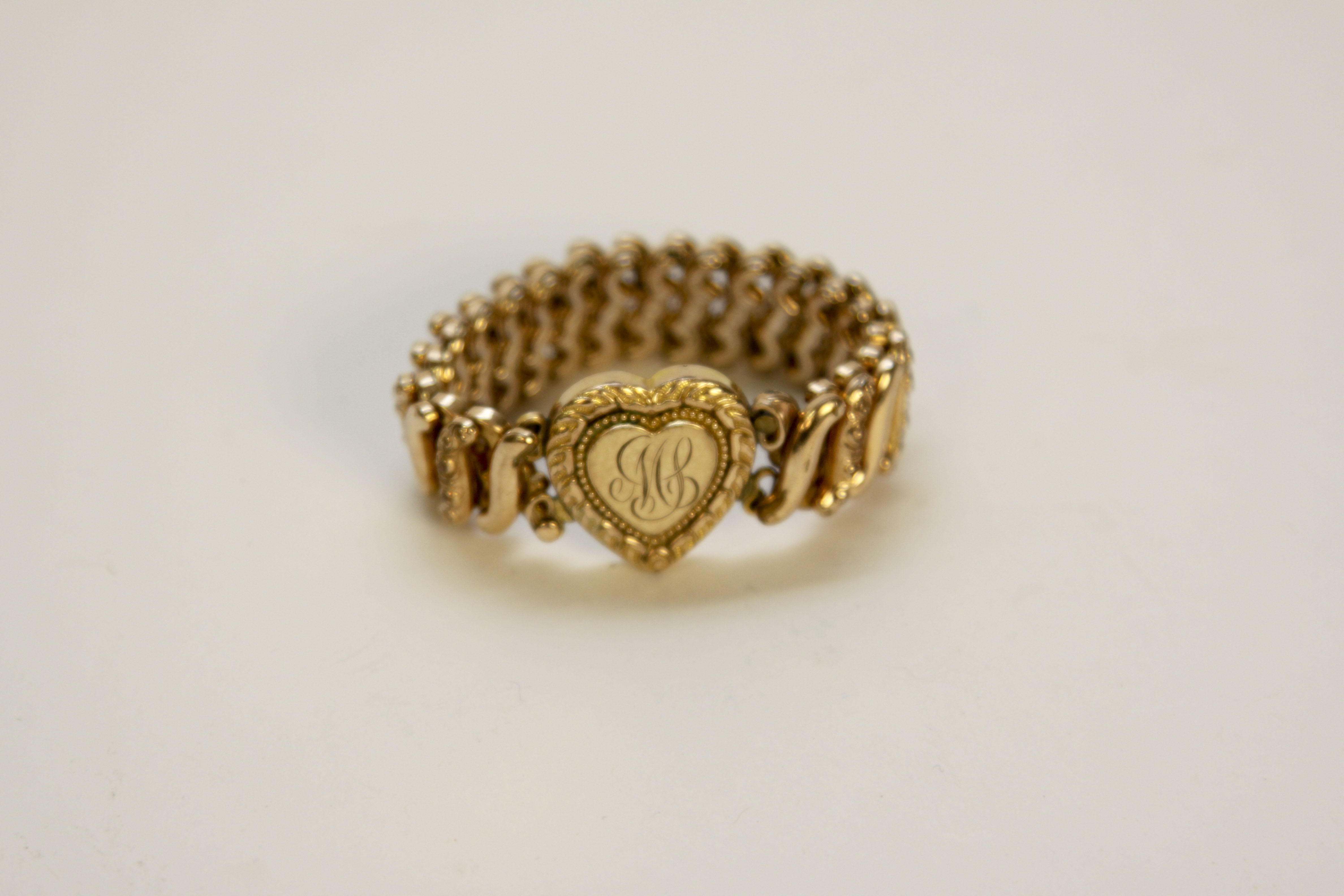 Victorian Gold-Filled Monogrammed Flex Bracelet