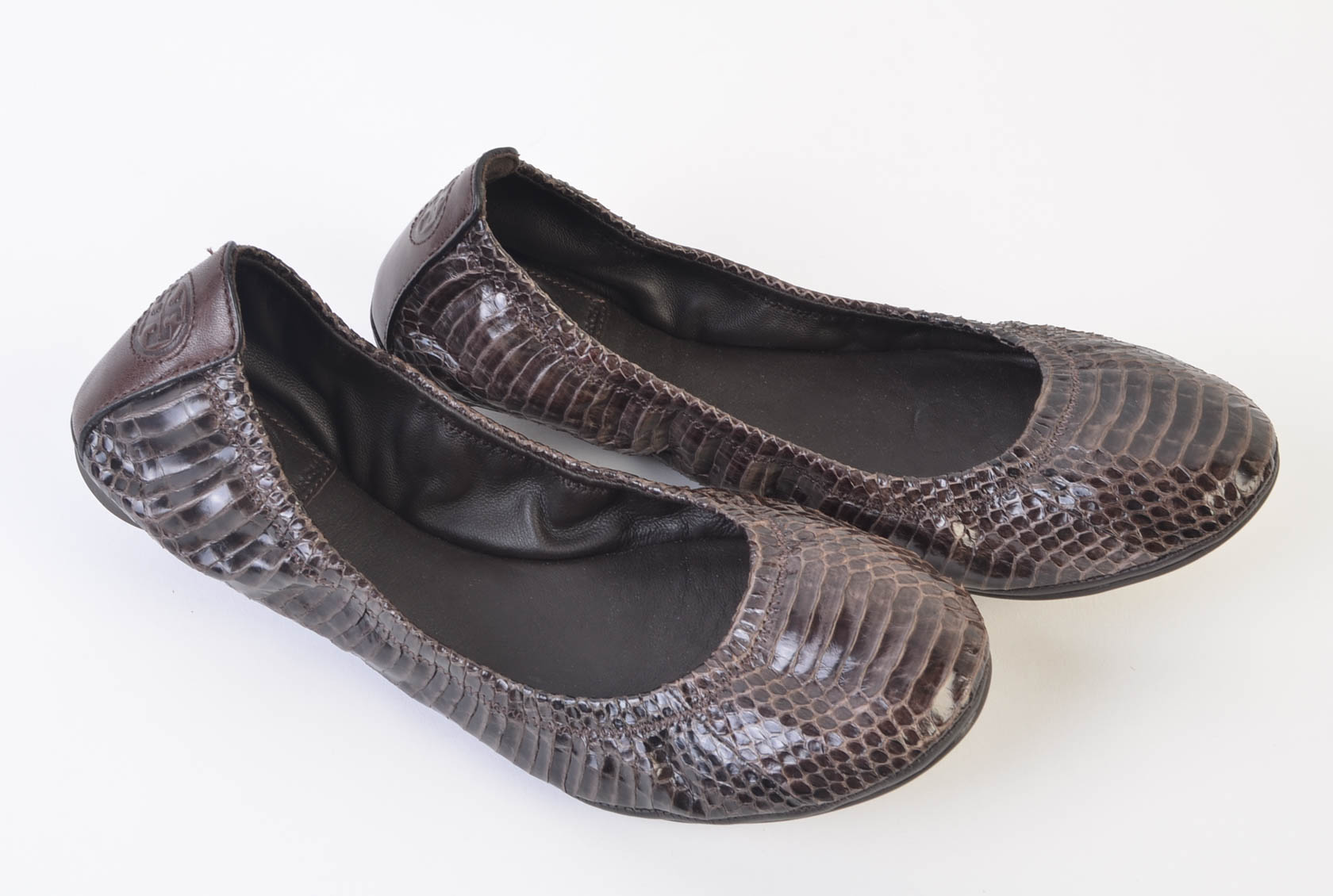 Tory Burch Snakeskin Ballet Flats