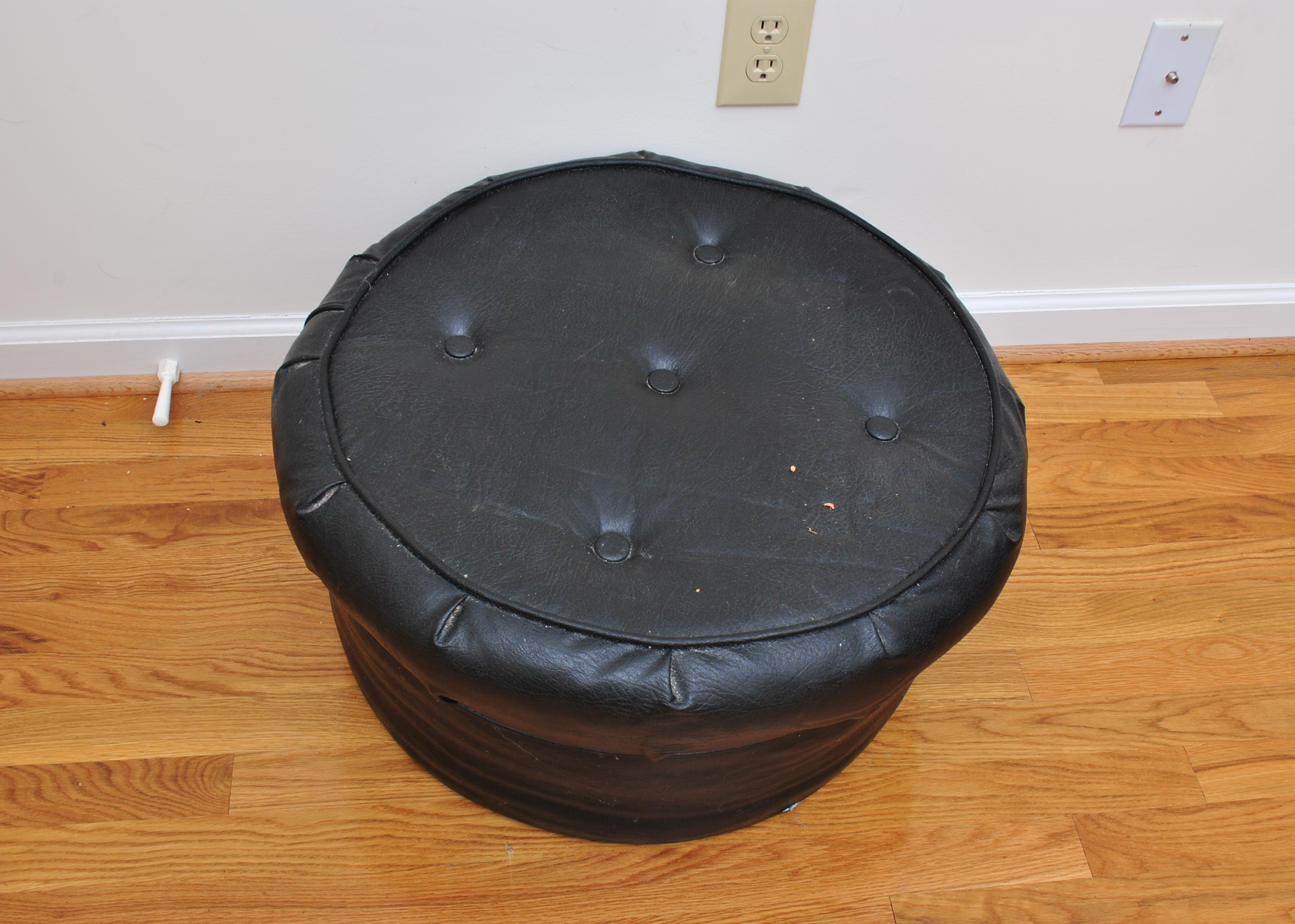 Two Footrests and Decorative Metal Box