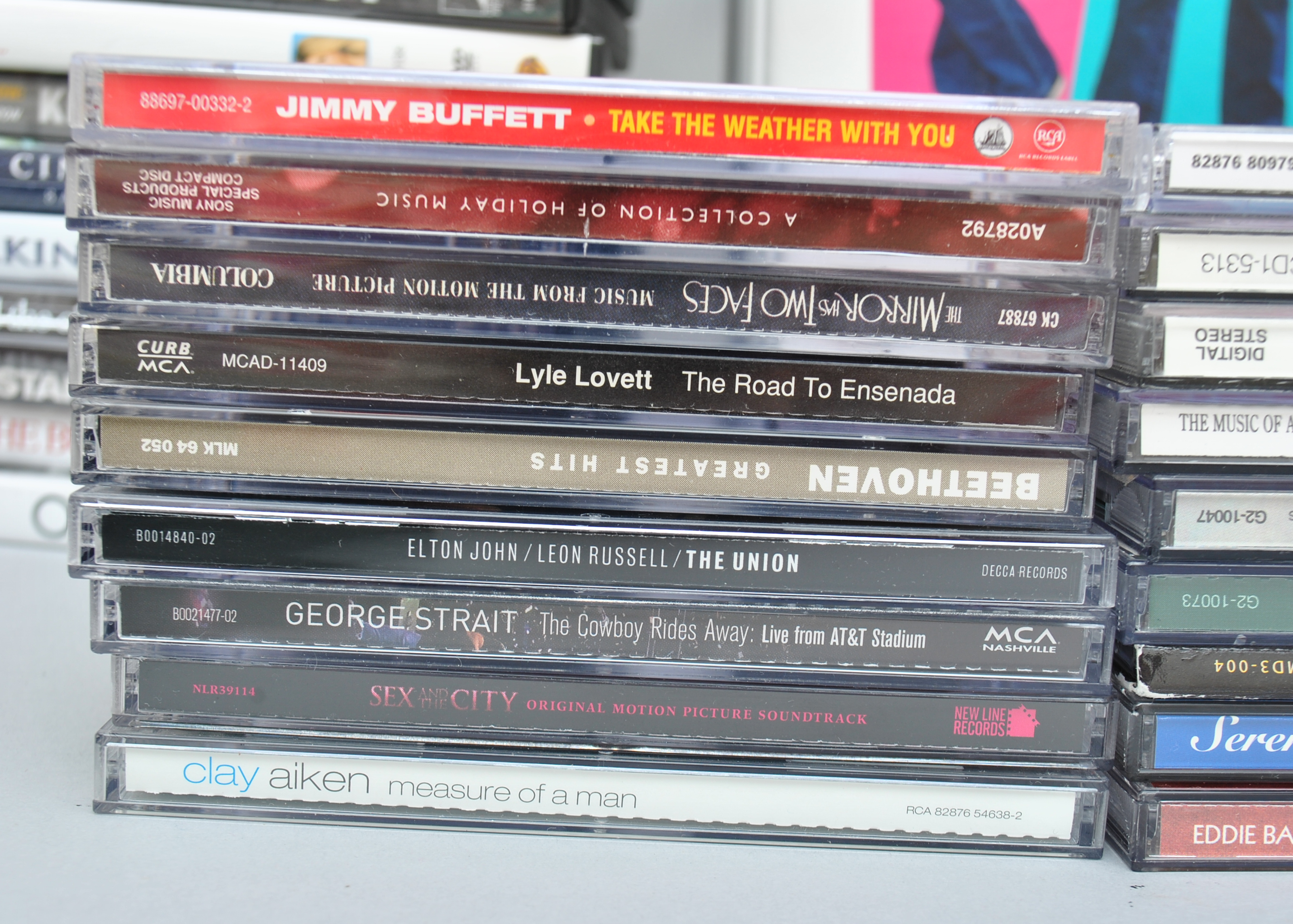 Collection of DVDs, CDs and Cassettes