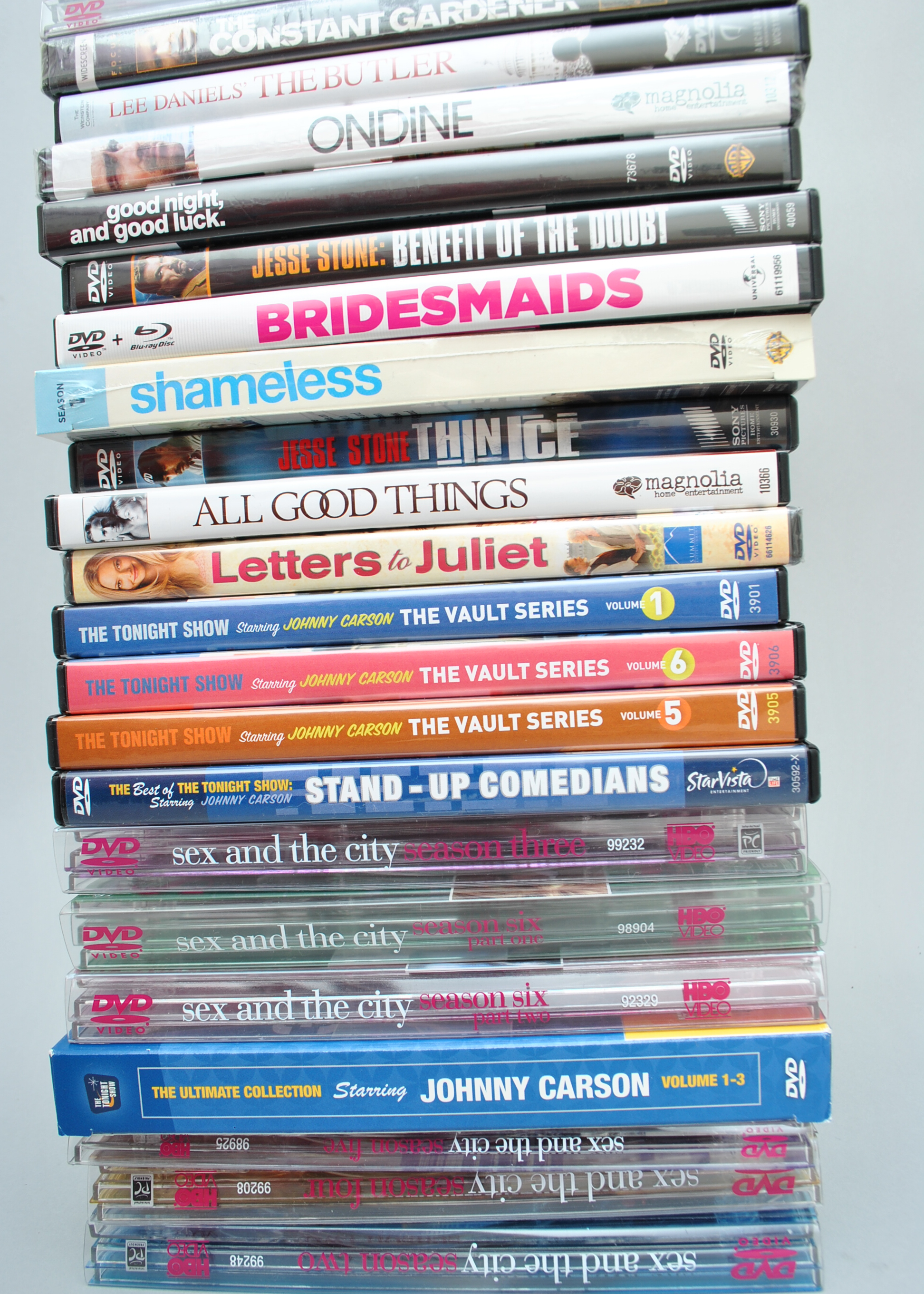 Collection of DVDs, CDs and Cassettes