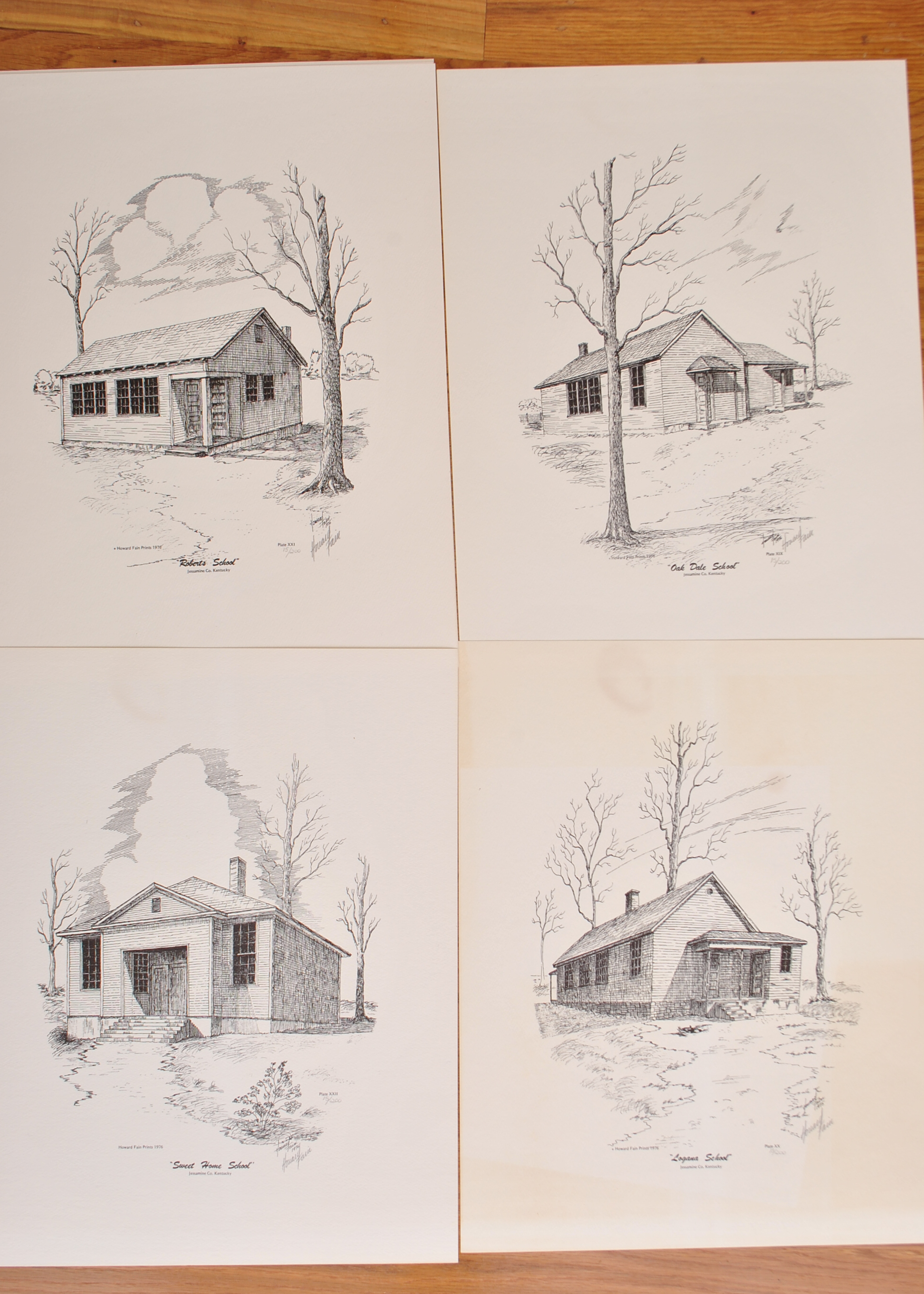 Signed Howard Fain School Prints