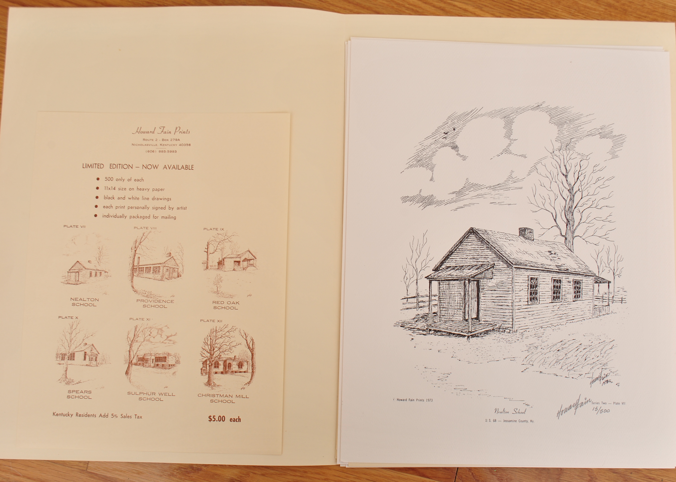 Signed Howard Fain School Prints