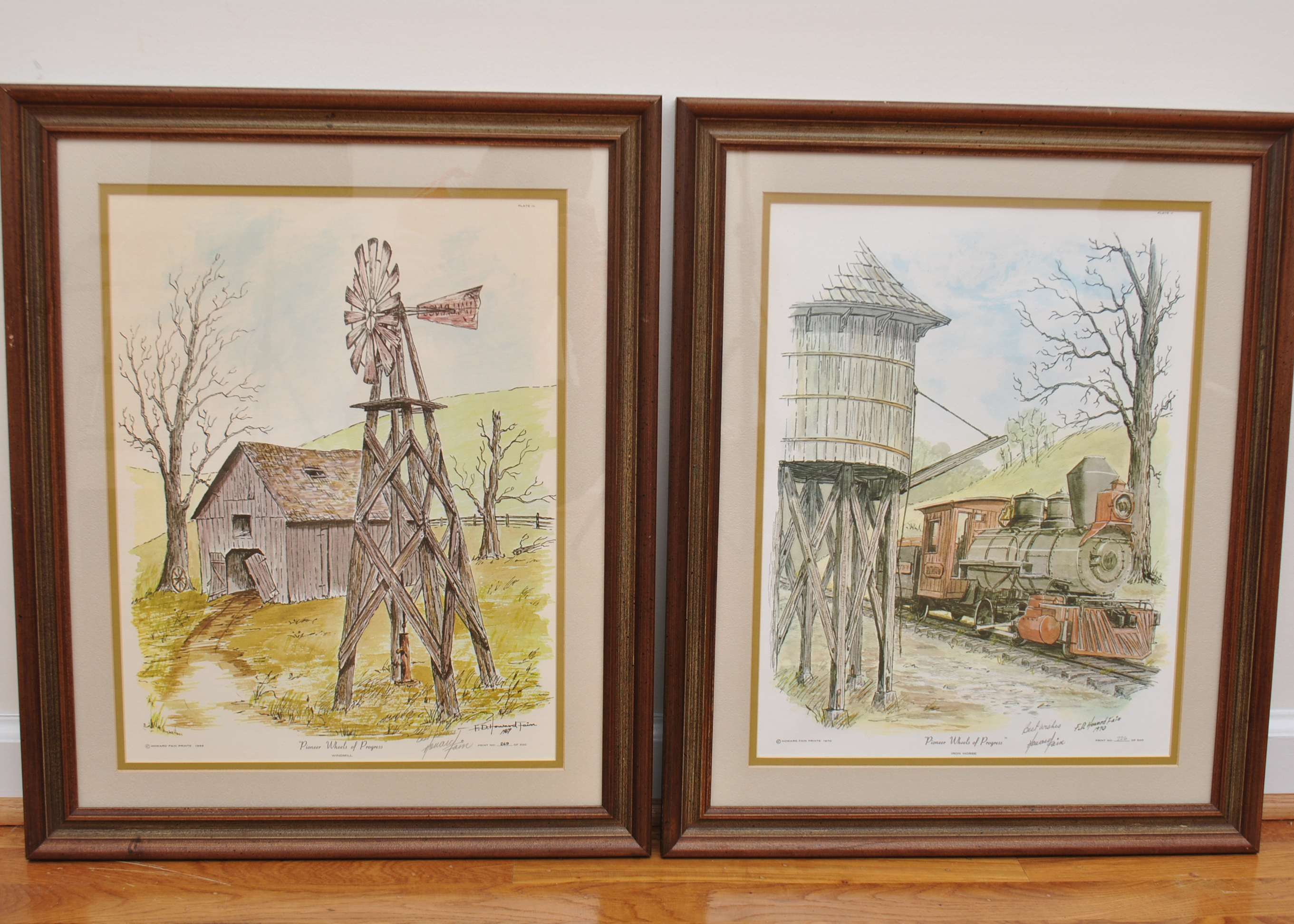 Signed Howard Fain "Pioneers of Progress" Prints