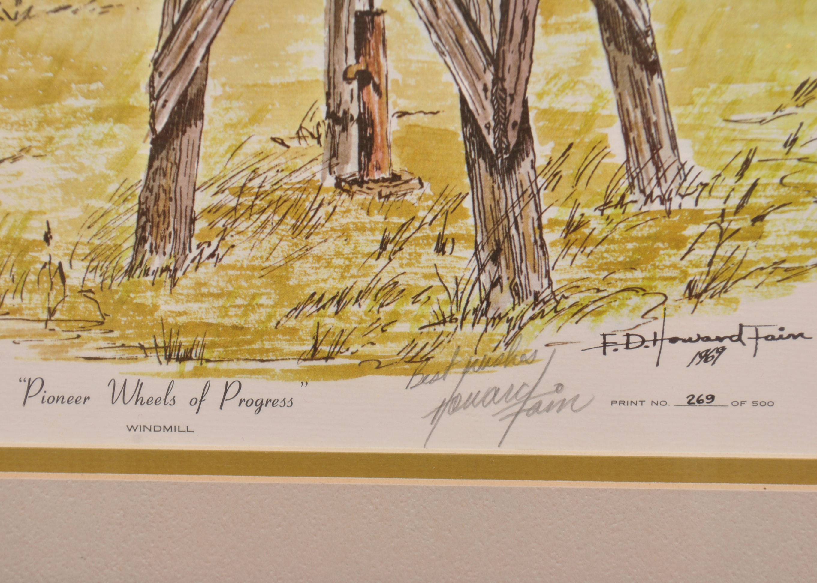 Signed Howard Fain "Pioneers of Progress" Prints