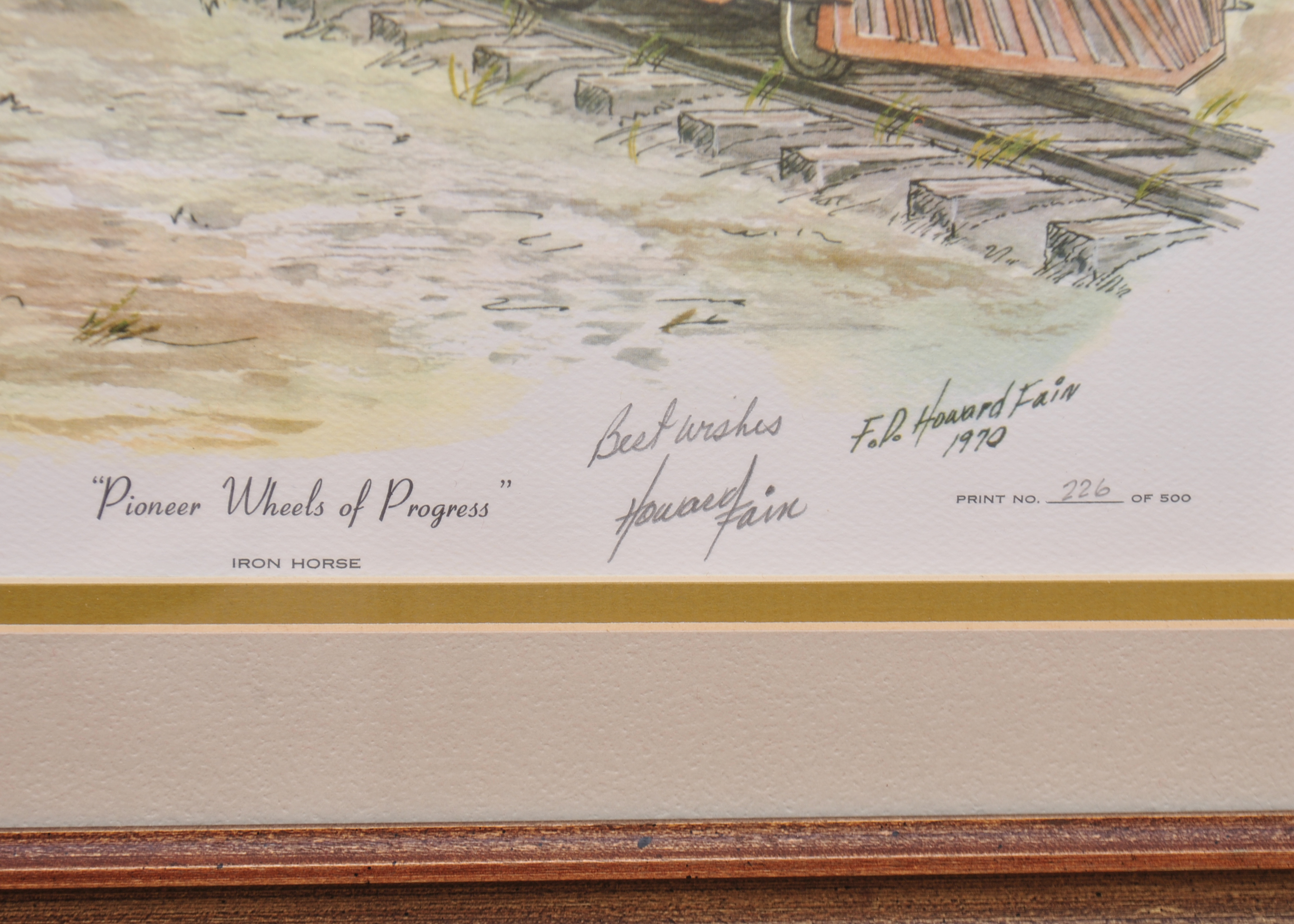 Signed Howard Fain "Pioneers of Progress" Prints