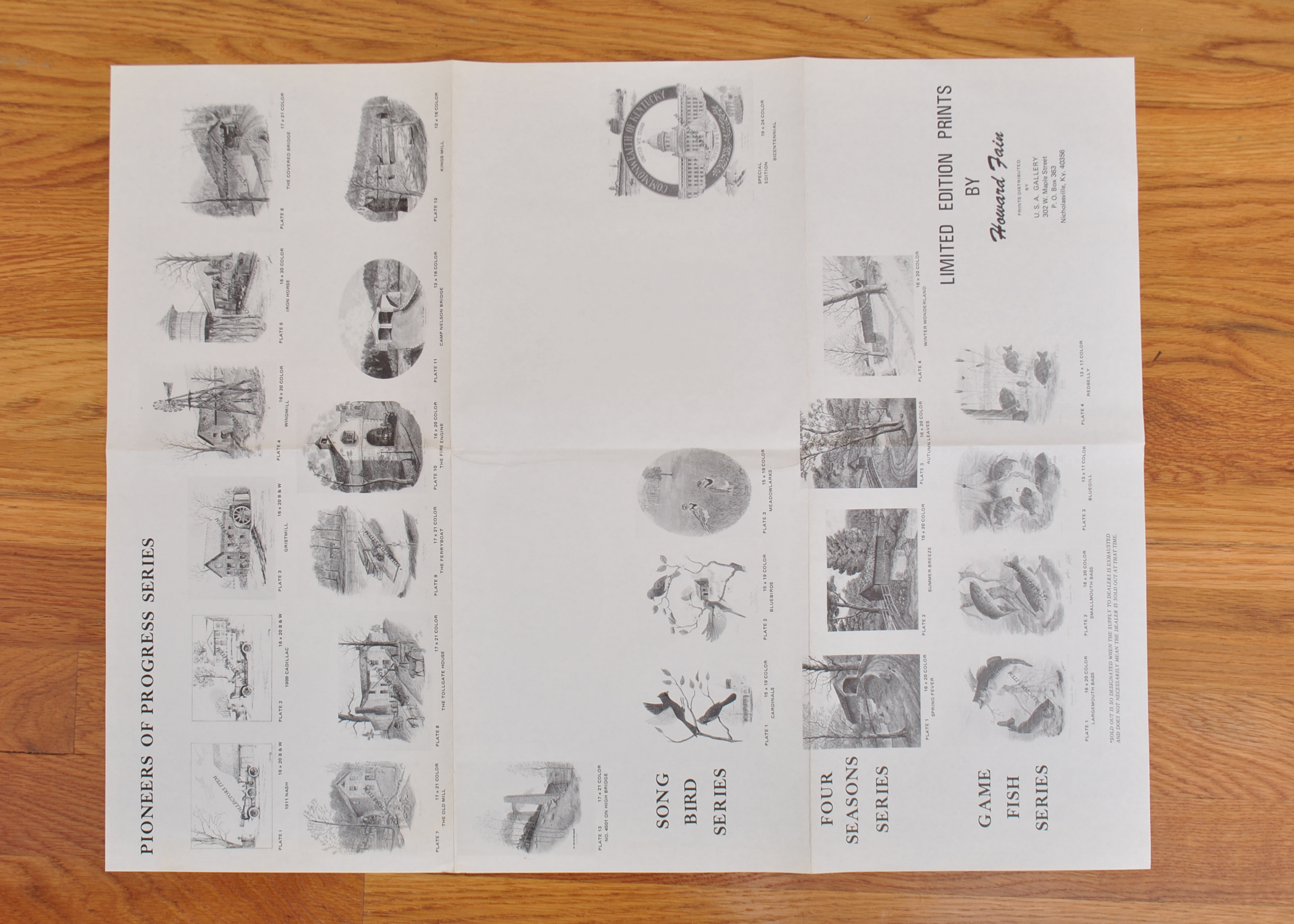 Signed Howard Fain "Pioneers of Progress" Prints