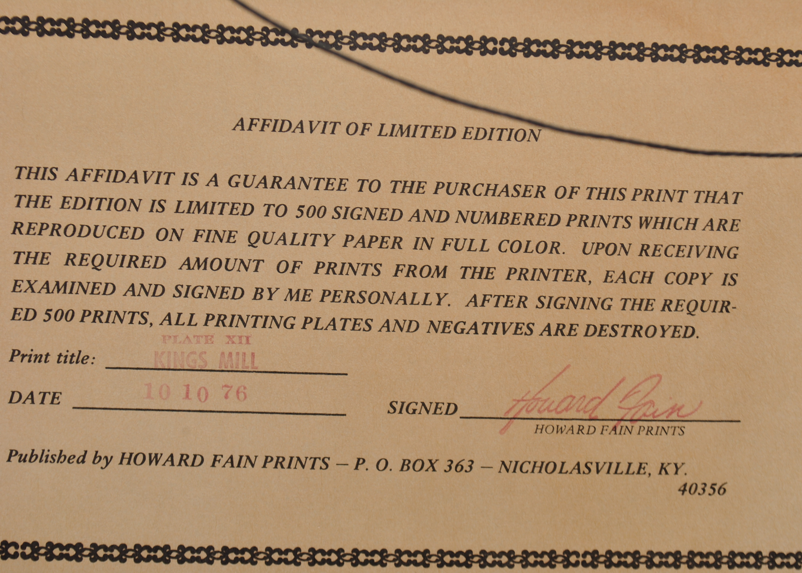 Signed Howard Fain "Pioneers of Progress" Prints