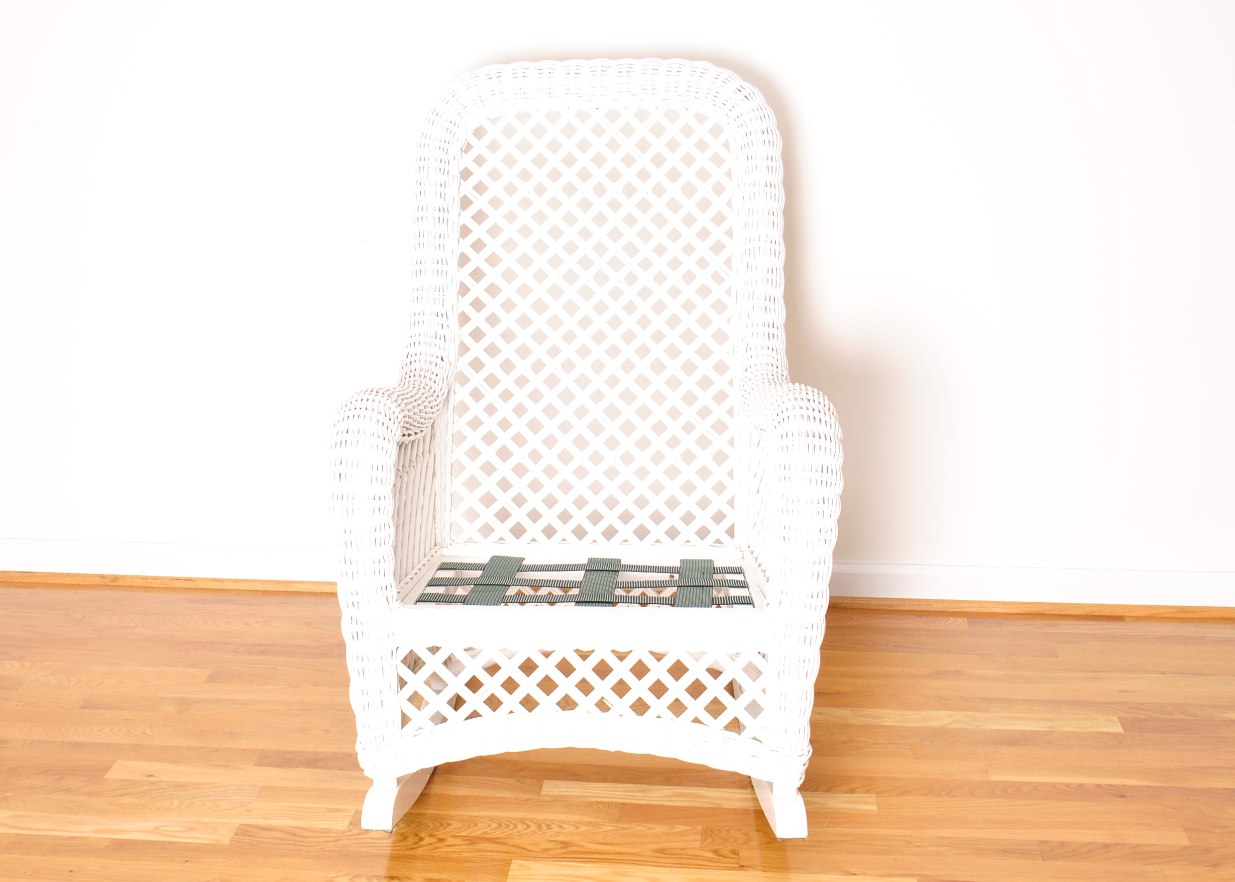 White Wicker Rocking Chair