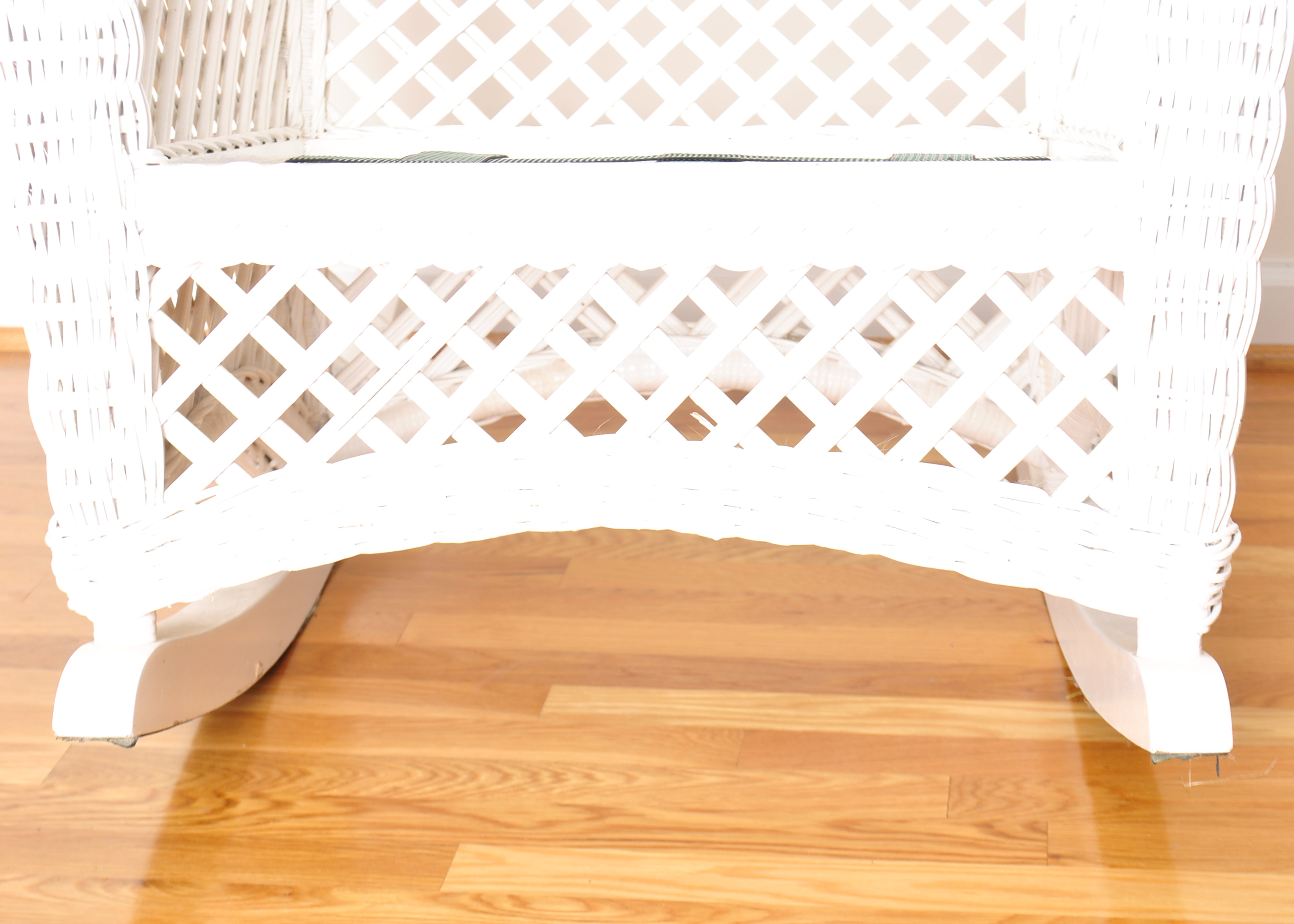 White Wicker Rocking Chair
