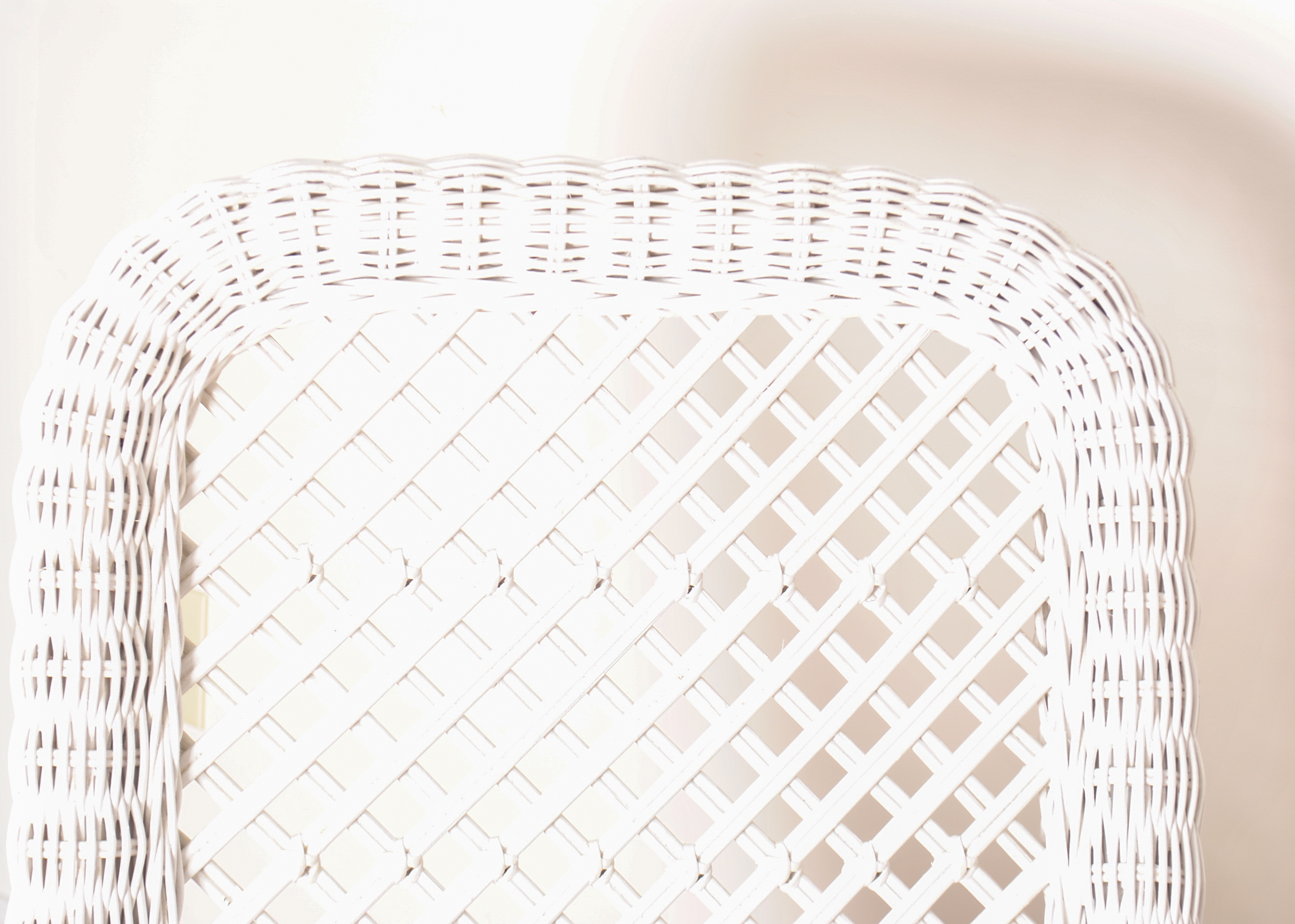 White Wicker Rocking Chair