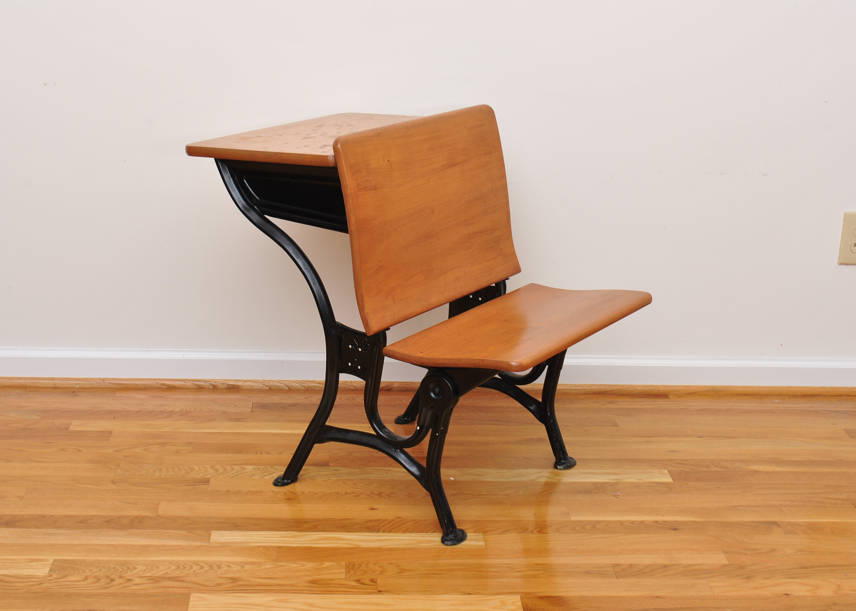 Antique Combination Student Desk