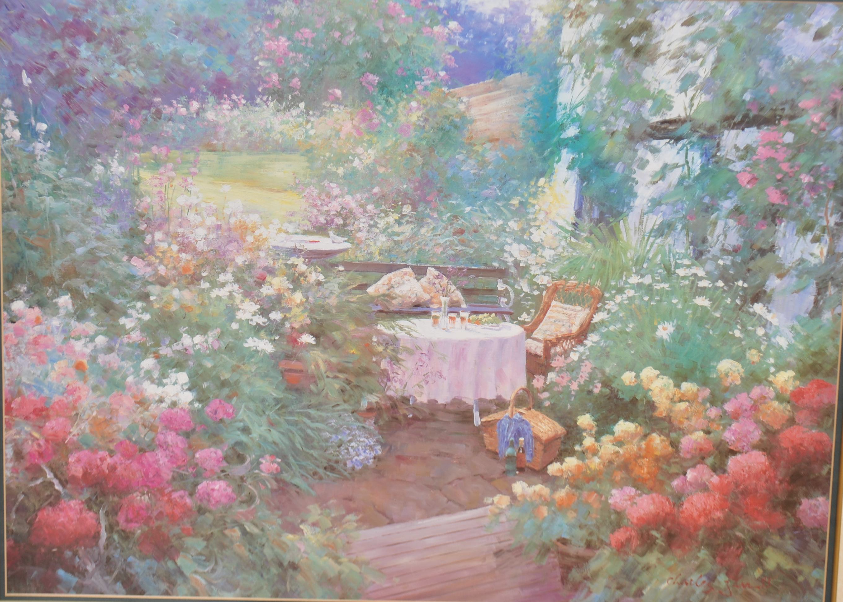 Al Fresco Afternoon Offset Lithograph by Charles Zhan