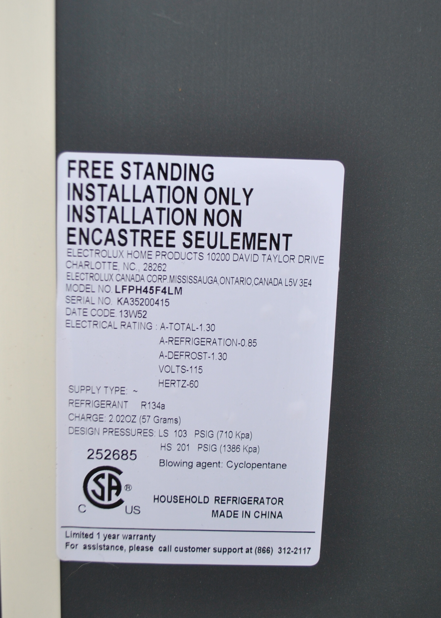 Small Frigidaire Refrigerator Freezer