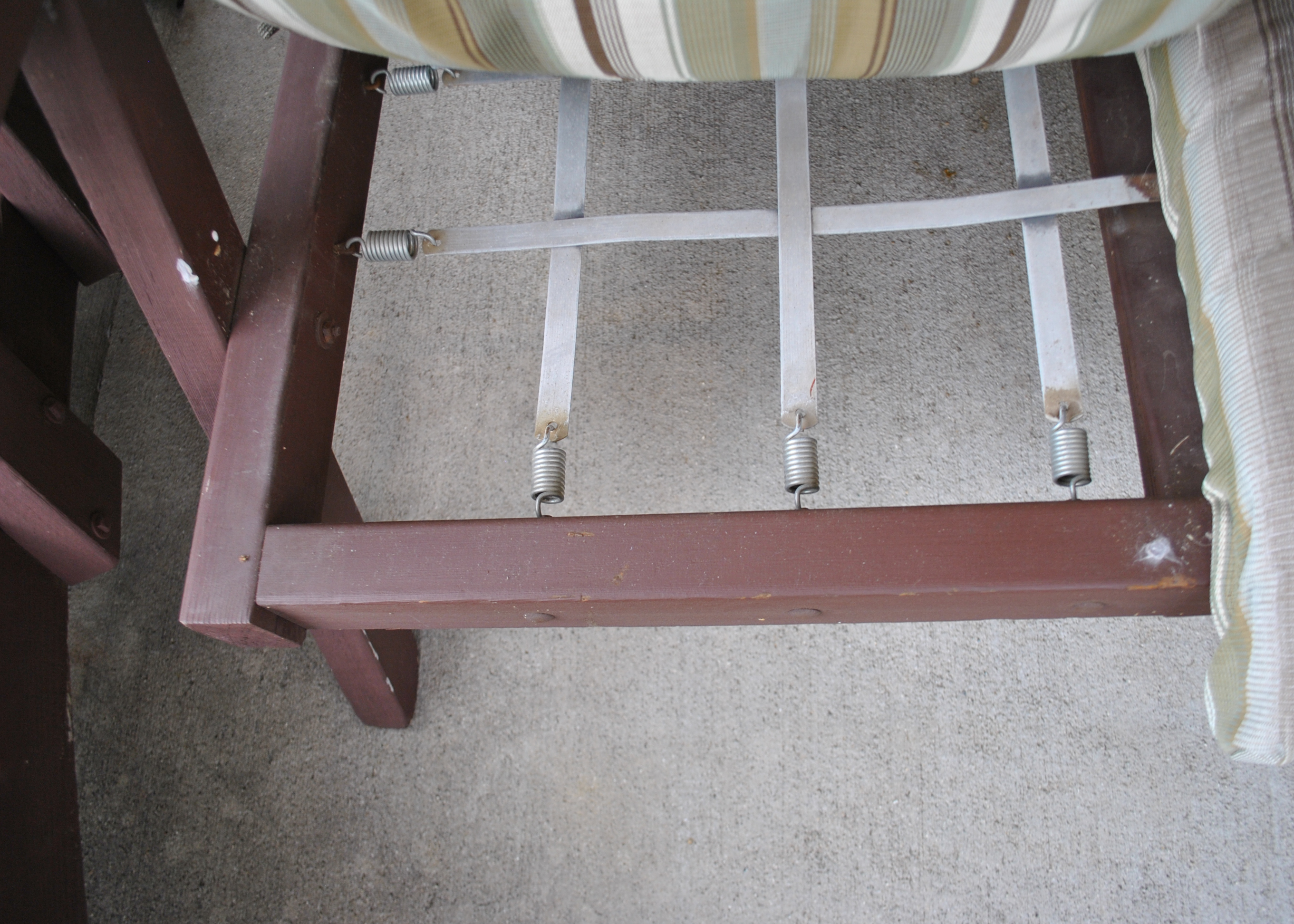 Vintage Seven Piece Brown Wood Patio Set