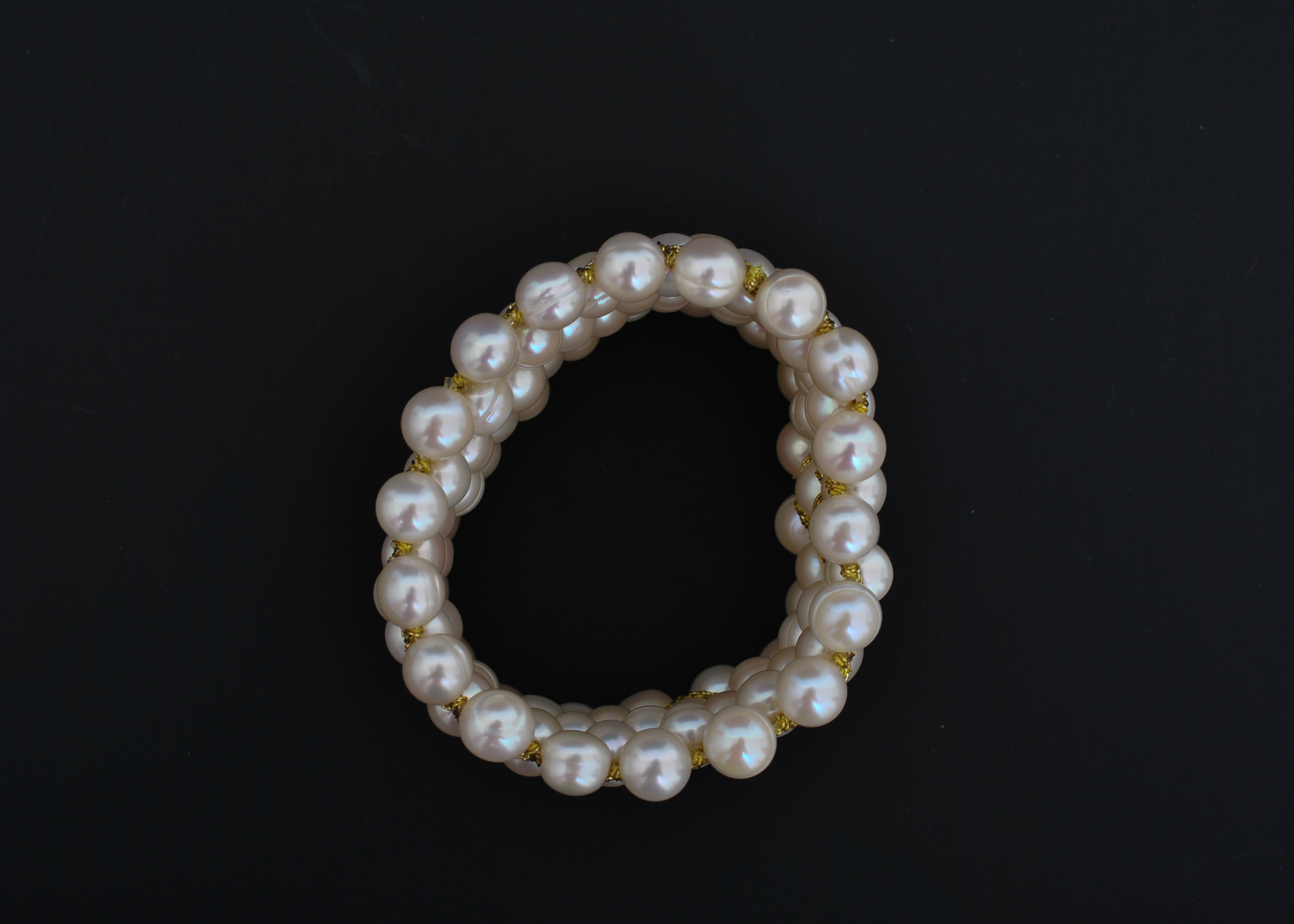 Cultured Freshwater Pearl Five-Row Stretch Bracelet