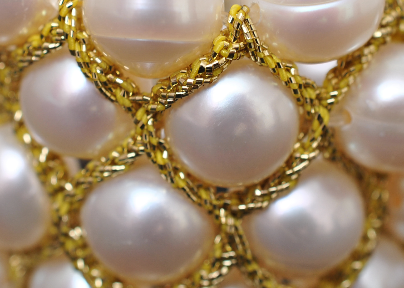 Cultured Freshwater Pearl Five-Row Stretch Bracelet