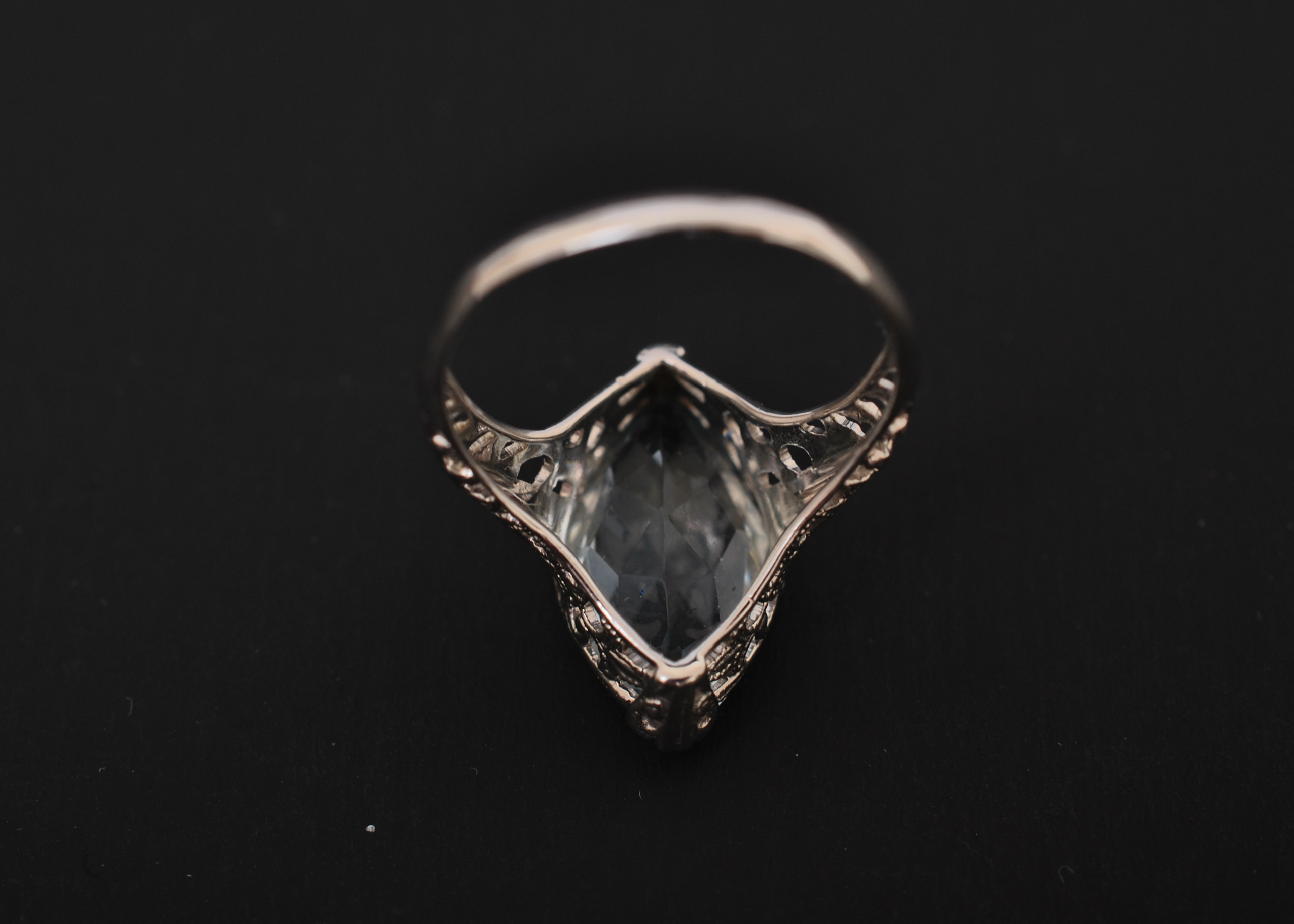 Aquamarine Marquise 14K White Gold Ring