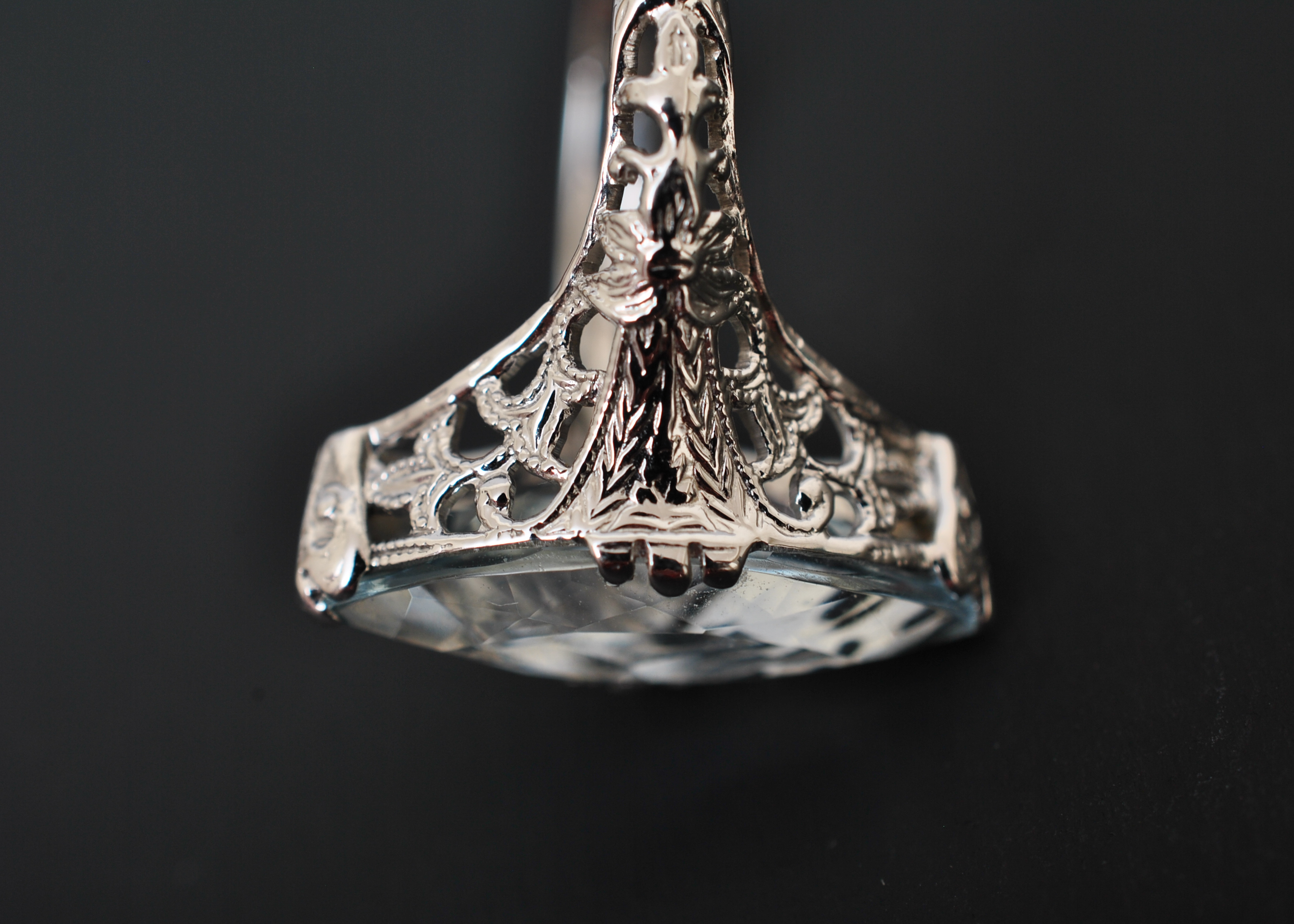 Aquamarine Marquise 14K White Gold Ring