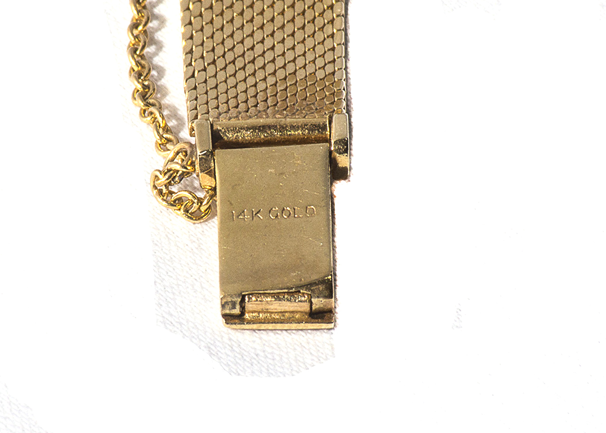 Women's 14K Gold Rolex Watch With a Diamond Bezel