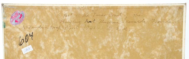 Original Dora G. McCollister Oil Painting "Ringling Art Museum"