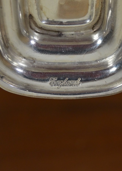 Pair of Silver Plate Salt Wells and Salt Shakers