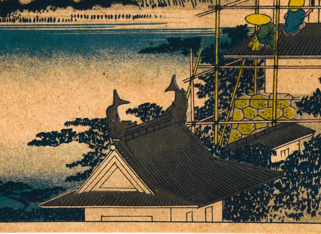 Reproduction of Utagawa Hiroshige's "Yoshida: The Toyokawa River"