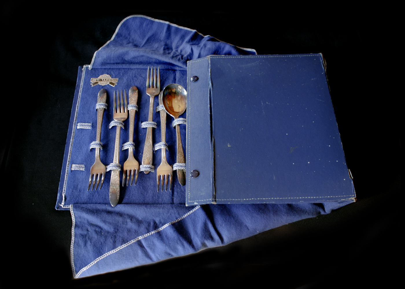 Vintage National Silver Co. Silverplate "Rose and Leaf" Flatware