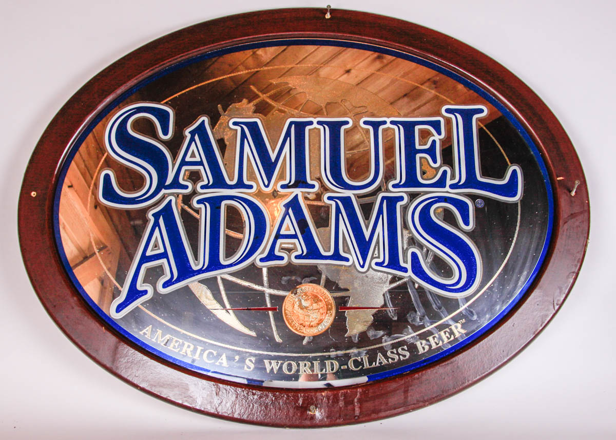 Samuel Adams Oval Framed Mirror