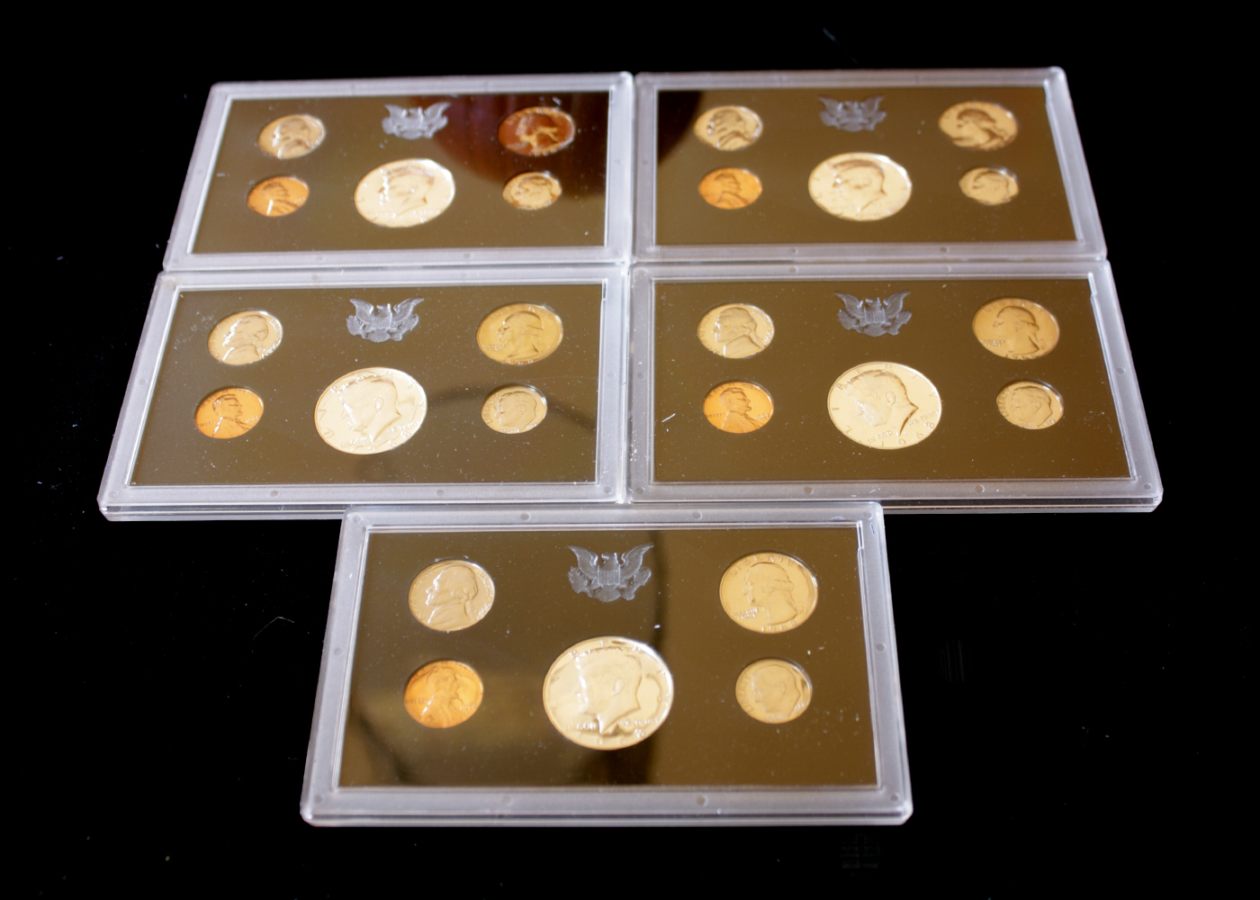 Collection of Five United States 1968 Mint Proof Sets