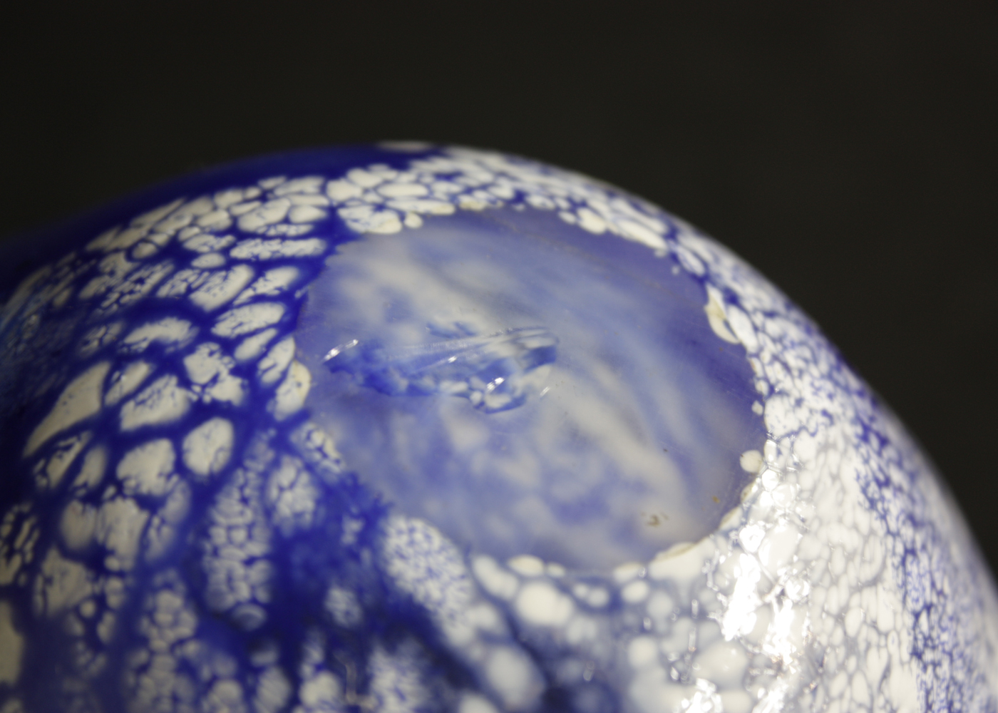 Pair of Artisan Made Handblown Glass Decorative Bowls