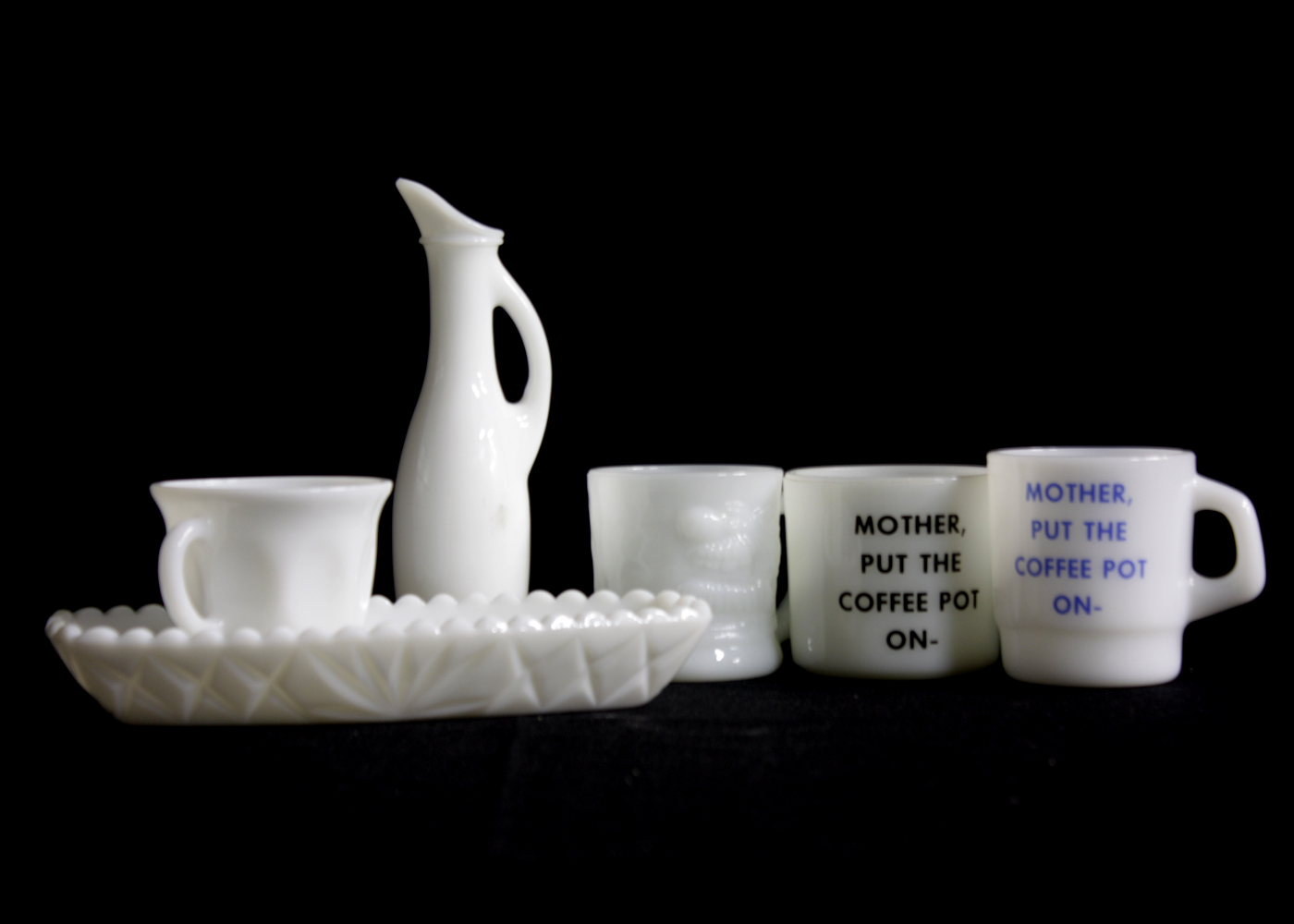 A collection of Milk Glass Servingware