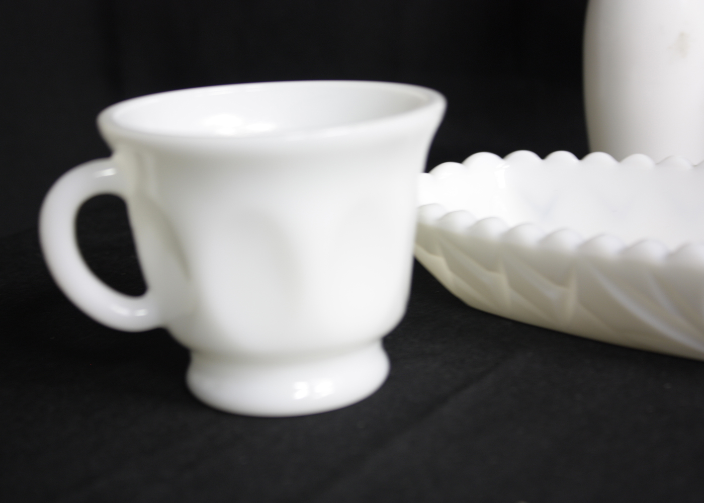 A collection of Milk Glass Servingware